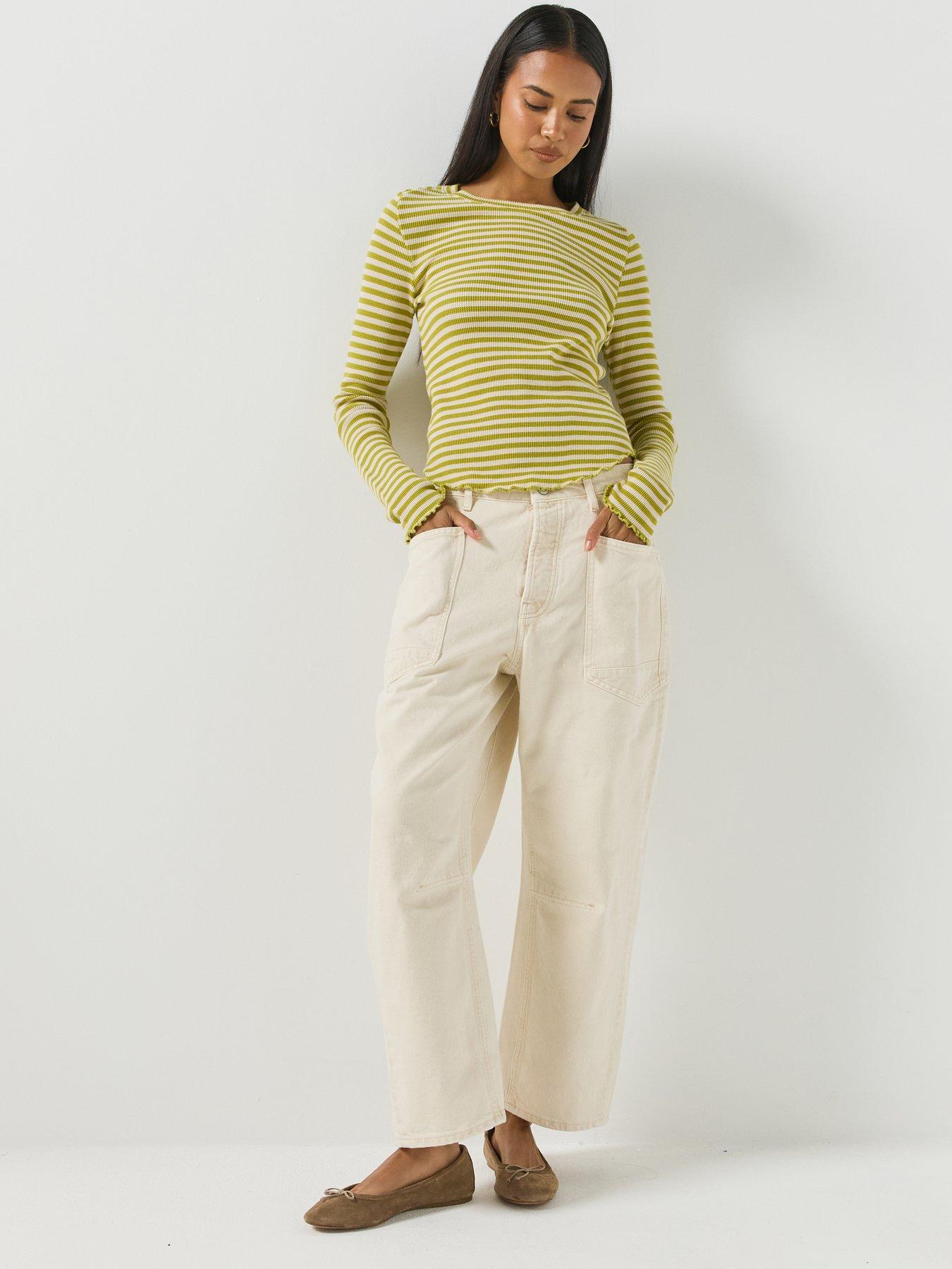 Image 6 of 6 of FREE PEOPLE Easy Does It Striped Tee