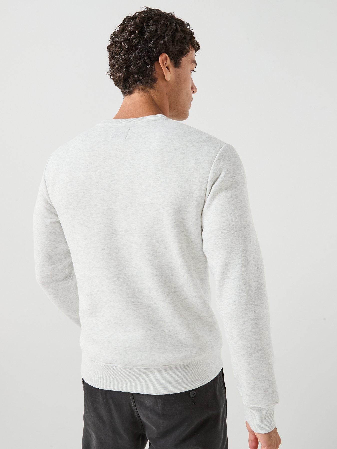 Image 2 of 6 of Jack & Jones Men's Munk Crew Neck Logo Sweatshirt - White