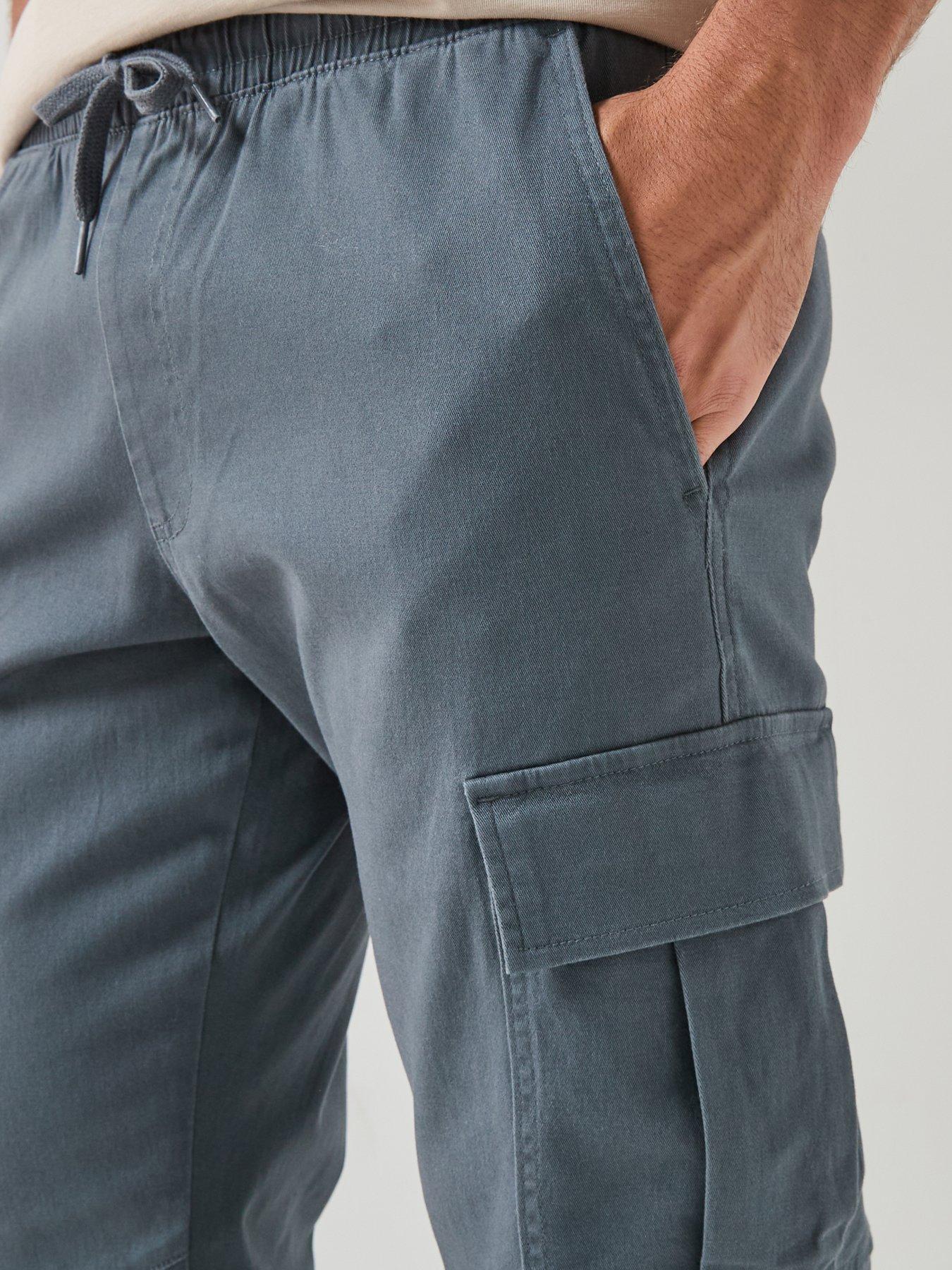 Image 4 of 5 of Jack & Jones Kane Dylan Cuffed Cargo Pants - Turbulence