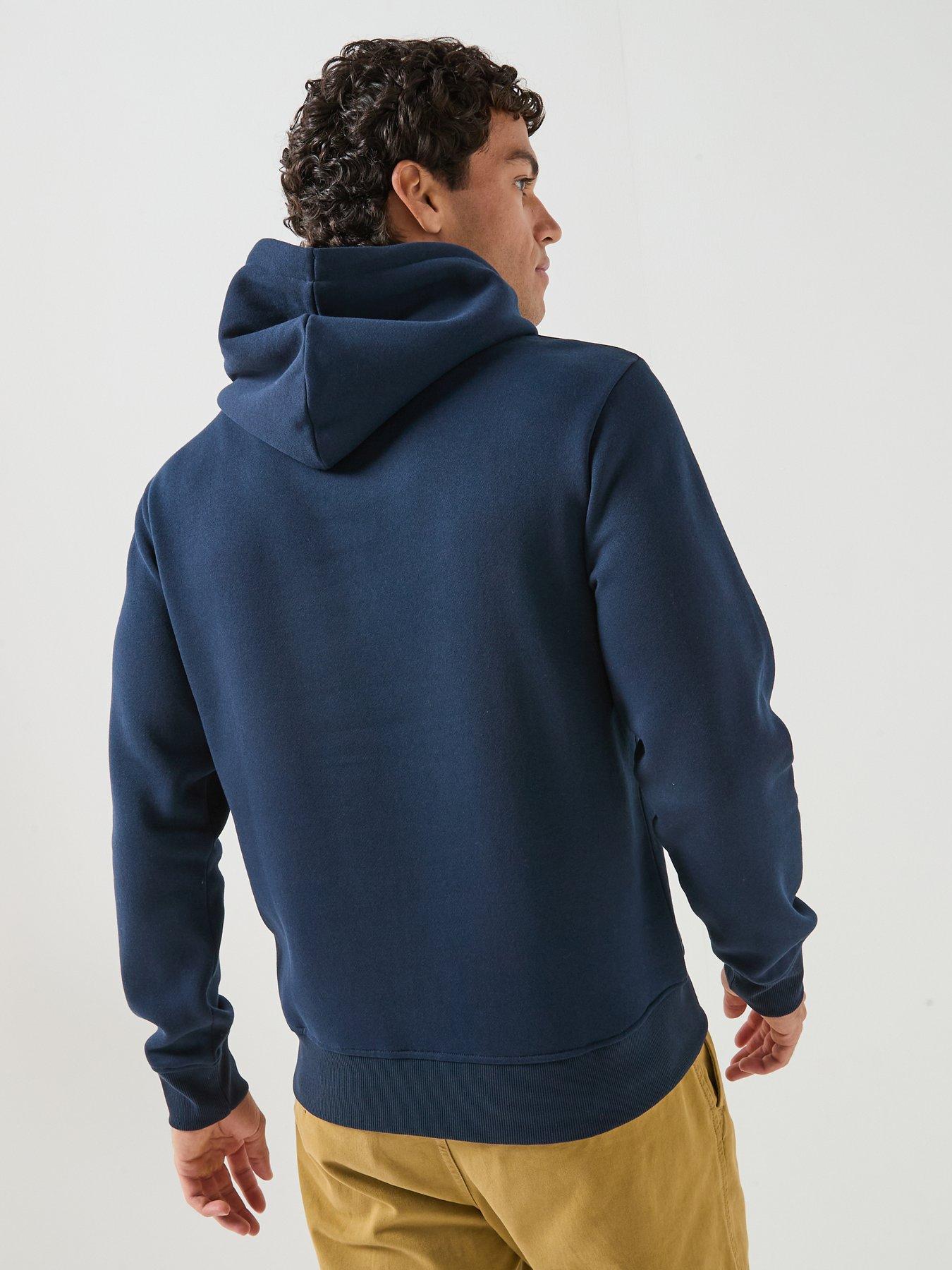 Image 2 of 5 of Jack & Jones Men's Graphic Hoodie with Kangaroo Pocket - Navy Blazer
