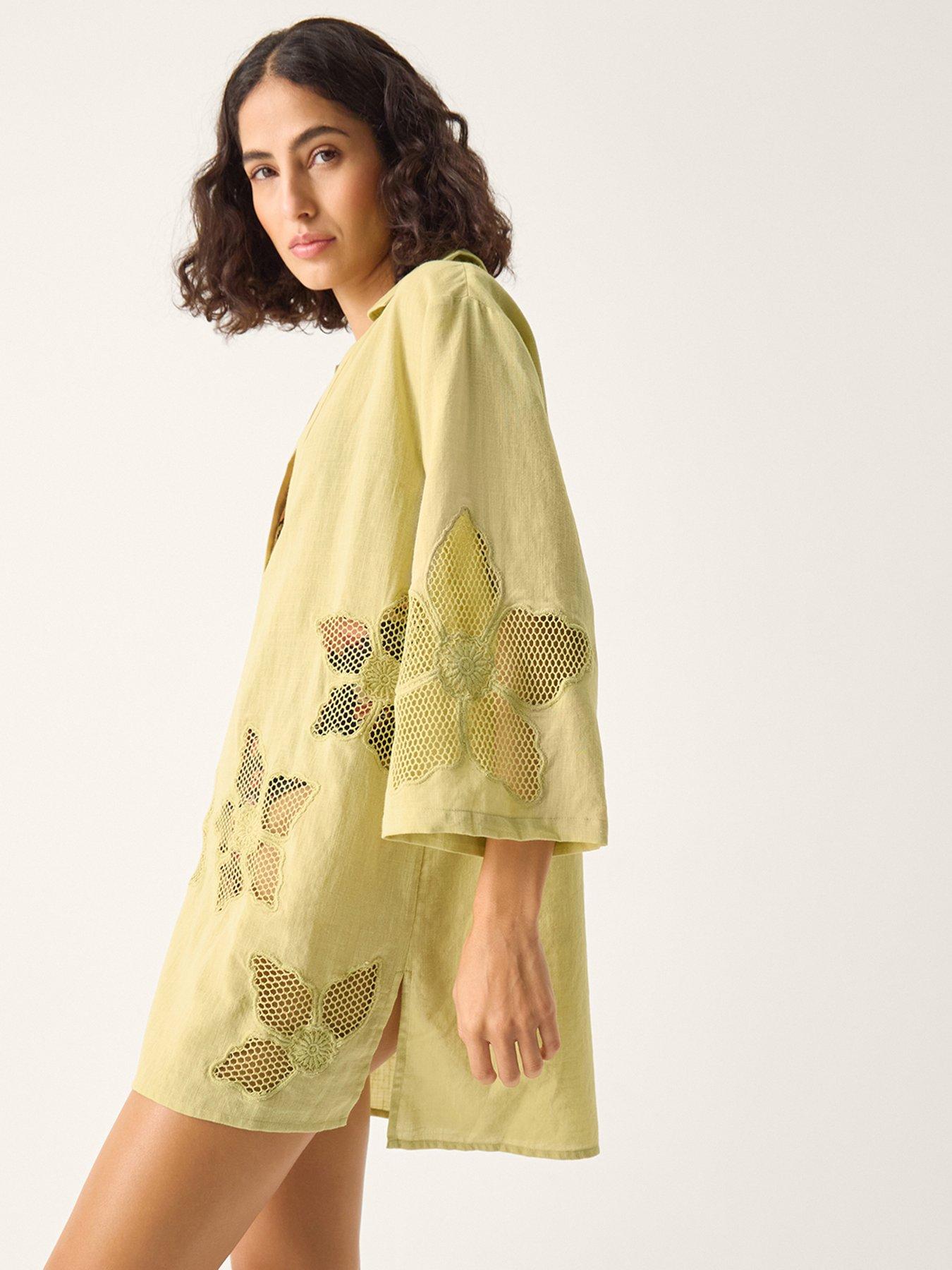 Image 4 of 6 of Monsoon Joanna Cutwork Shirt