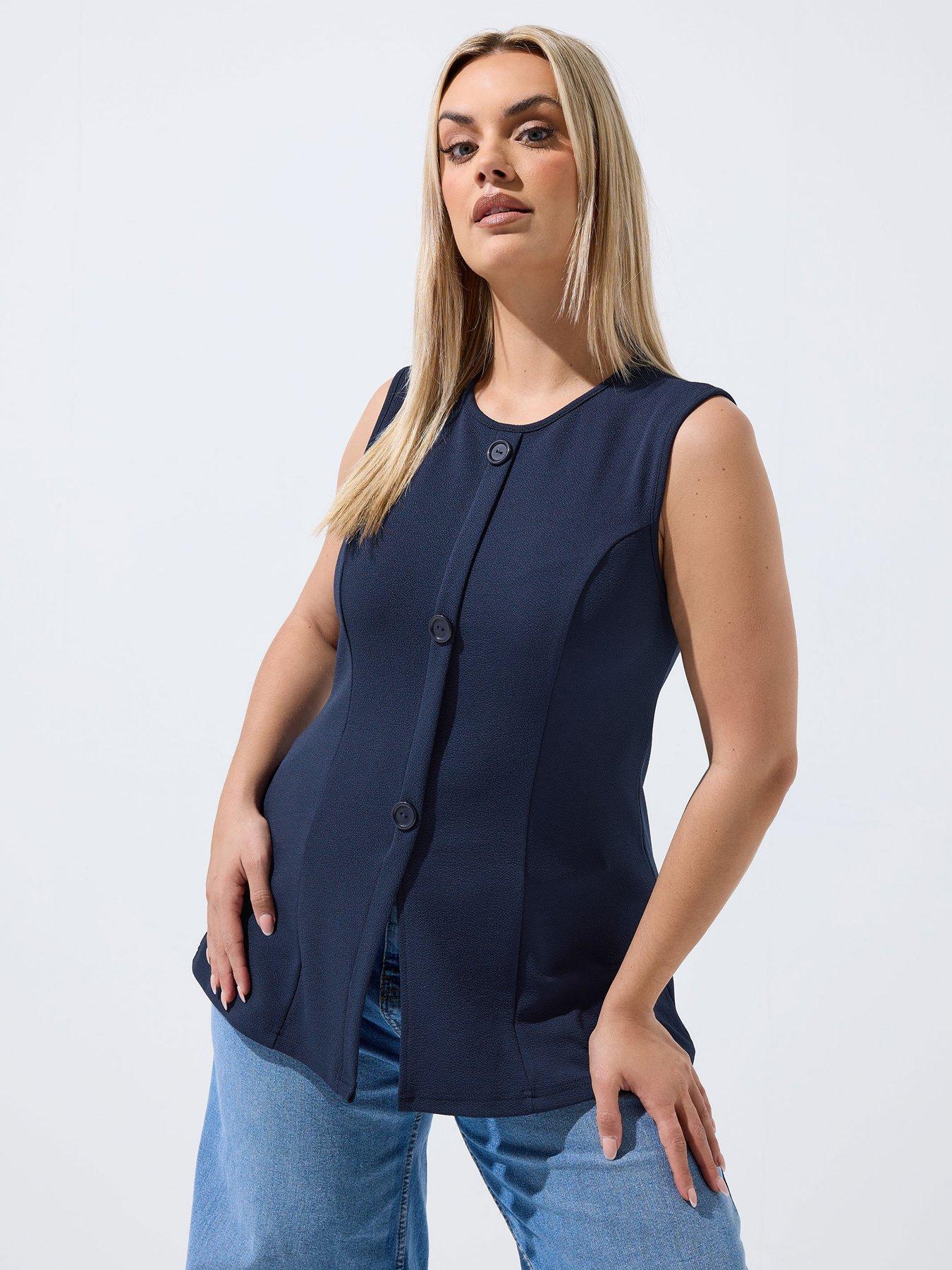 Yours Curve Seam Detail Waistcoat