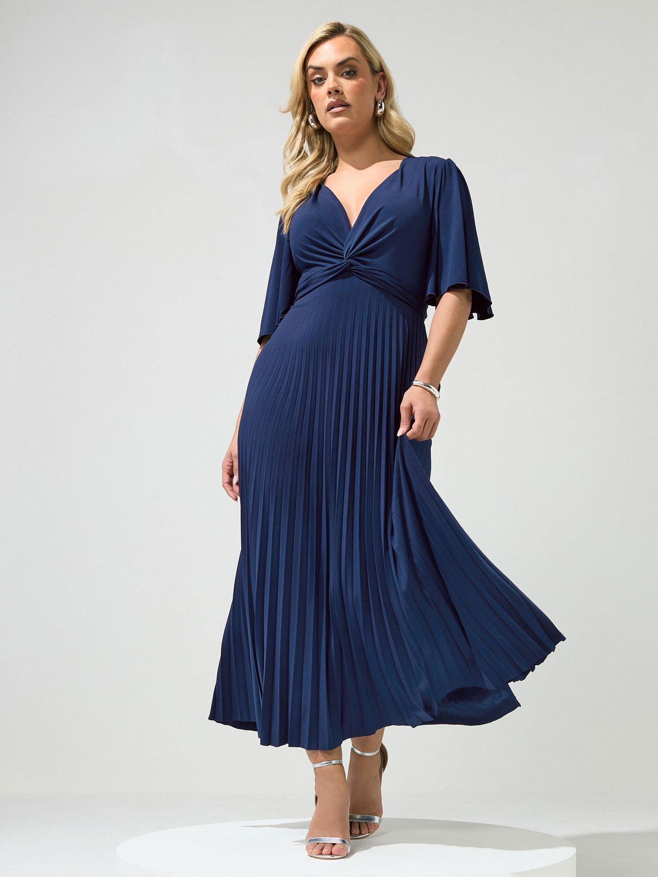 Yours Curve Knot Detail Angel Sleeve Maxi Dress