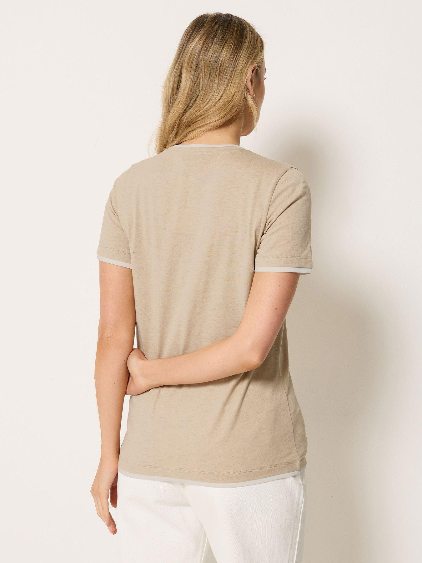 Image 2 of 4 of Long Tall Sally Tall Regular Crew Neck Tops - Cream