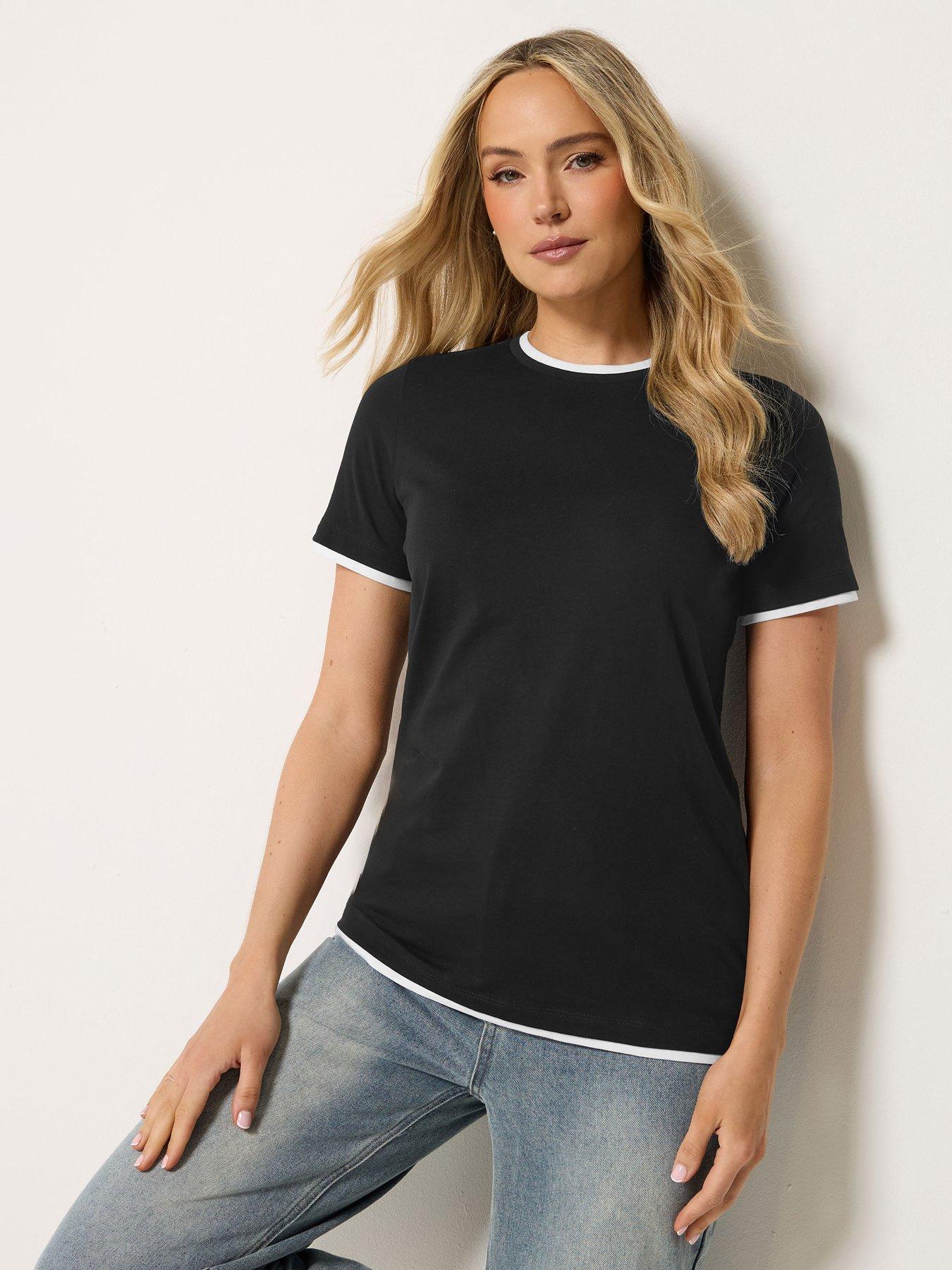 Image 1 of 4 of Long Tall Sally Layer T-Shirt - Black