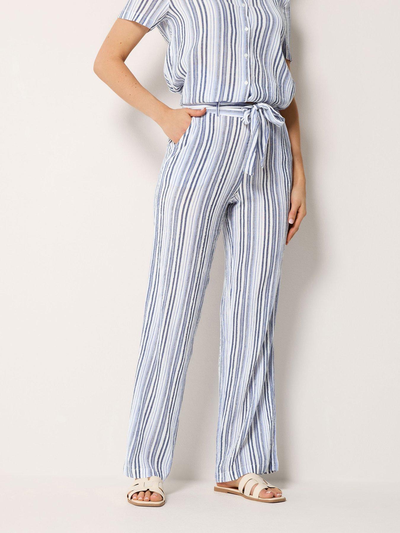 Long Tall Sally Tall Stripe Print Trousers 36"