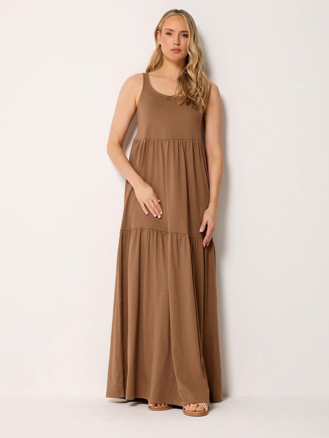 Image 1 of 6 of Long Tall Sally Tall Sleeveless Tiered Maxi Dress