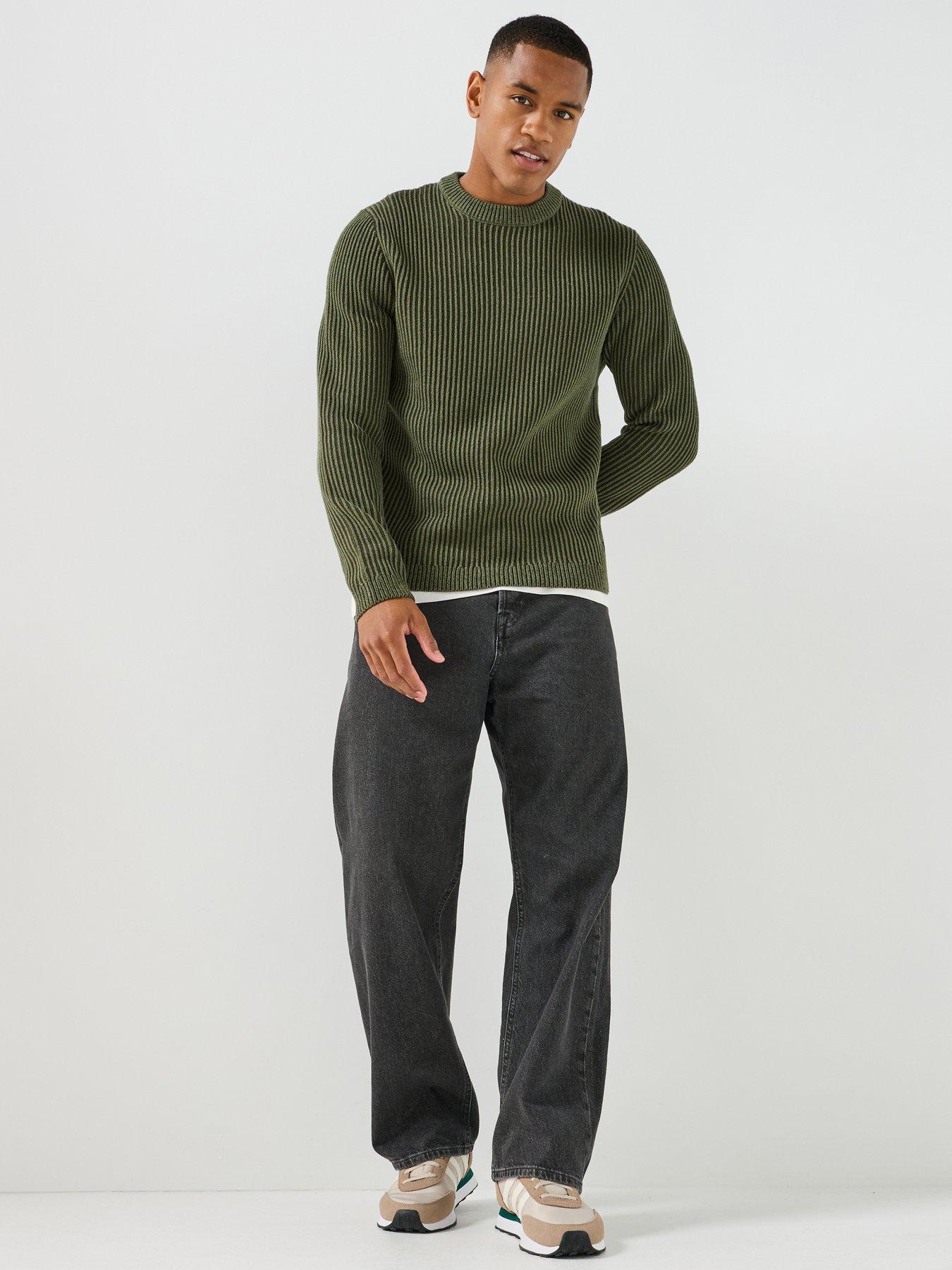 Image 3 of 5 of Jack & Jones Dover Crew Neck Knitted Jumper - Khaki