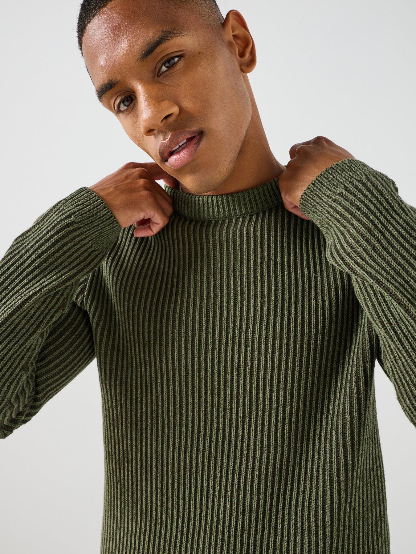 Image 4 of 5 of Jack & Jones Dover Crew Neck Knitted Jumper - Khaki