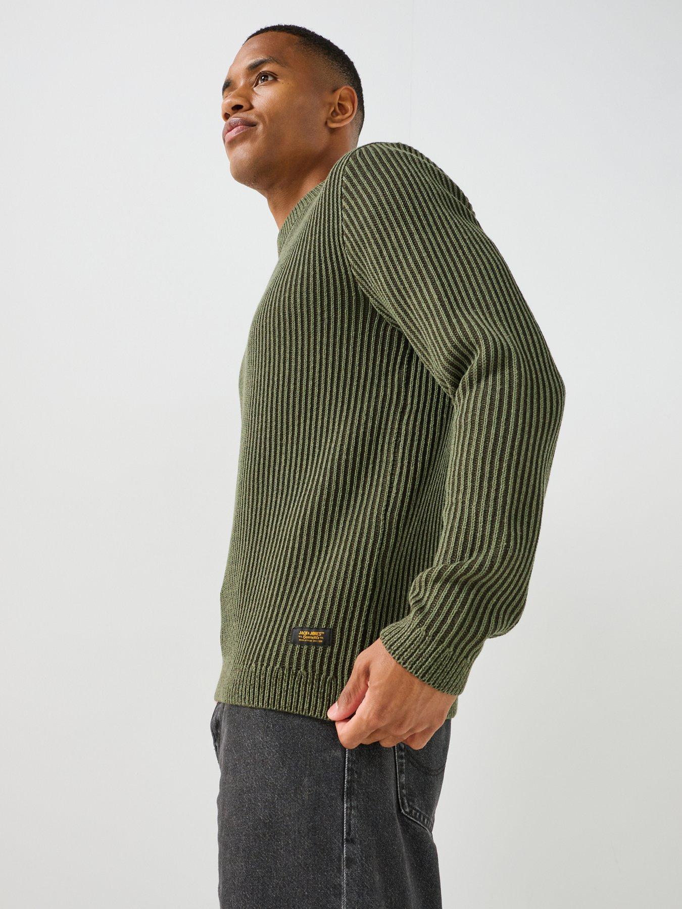 Image 5 of 5 of Jack & Jones Dover Crew Neck Knitted Jumper - Khaki