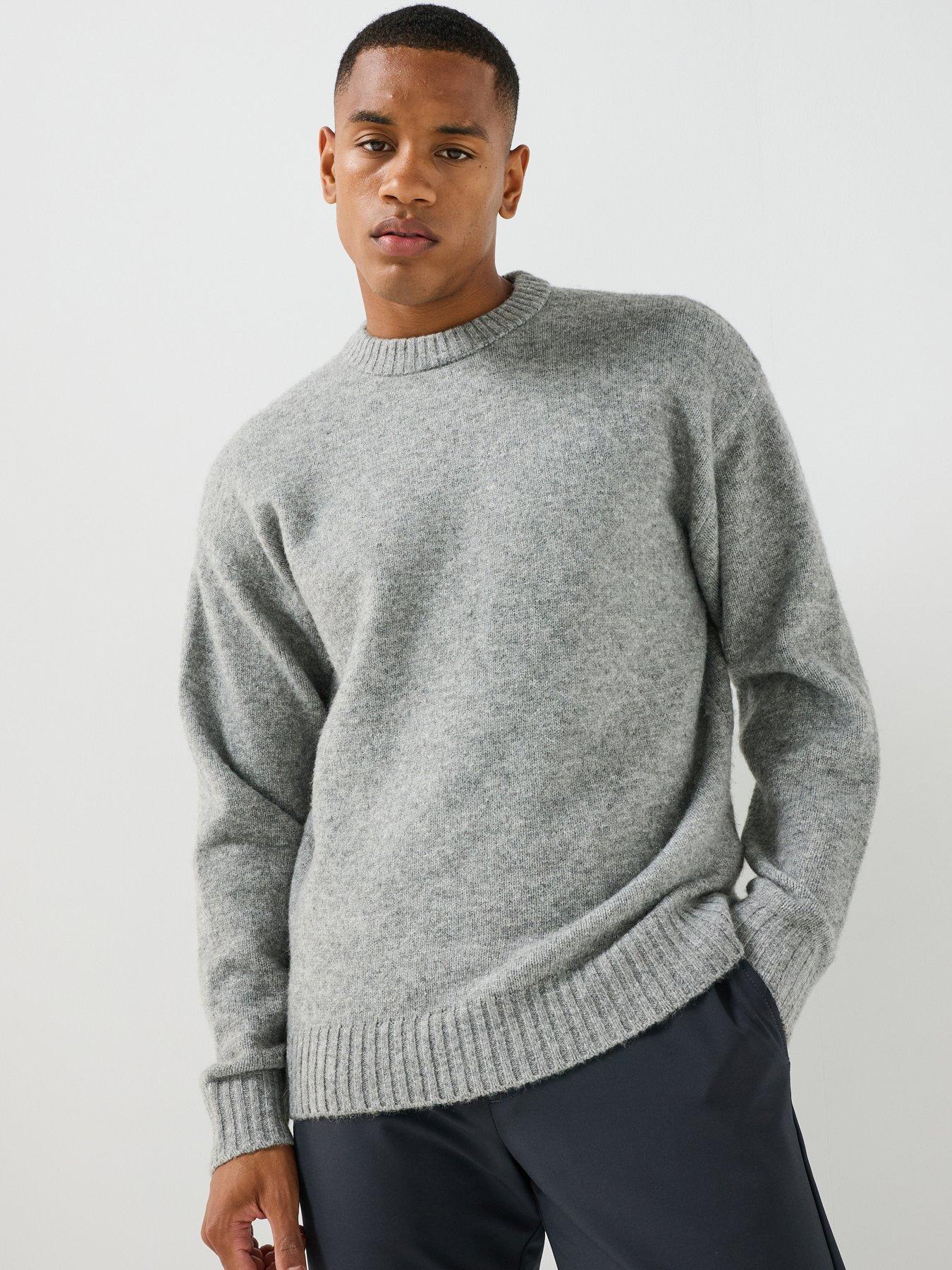 Jack And Jones Men's Soho Ollie Wool Crew-Neck Jumper - Lt Grey Melange - 2XL - Image 3