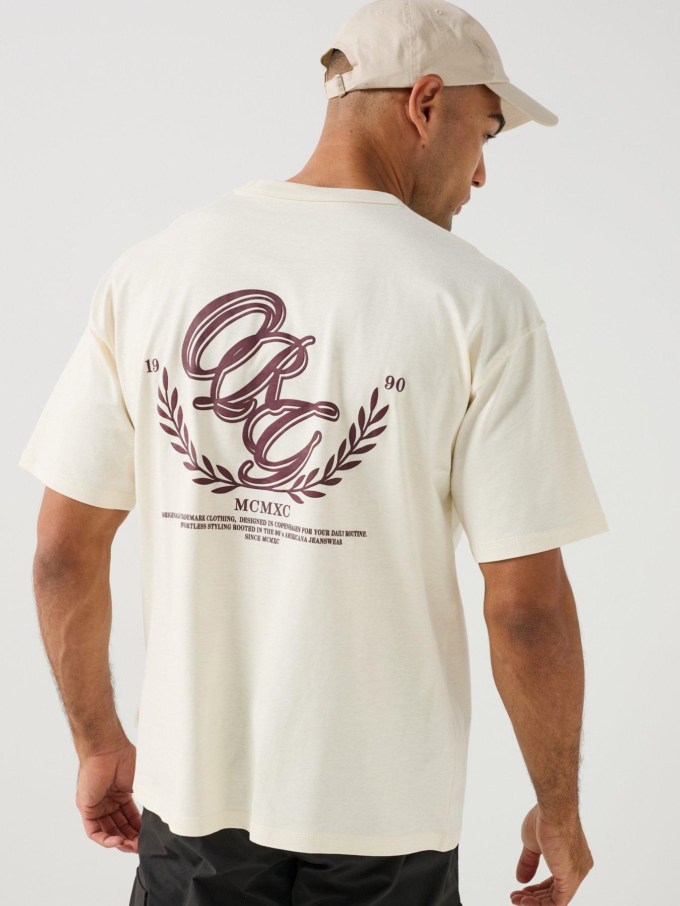 Jack & Jones Frederiksberg Back Graphic Crew Neck T-Shirt - White