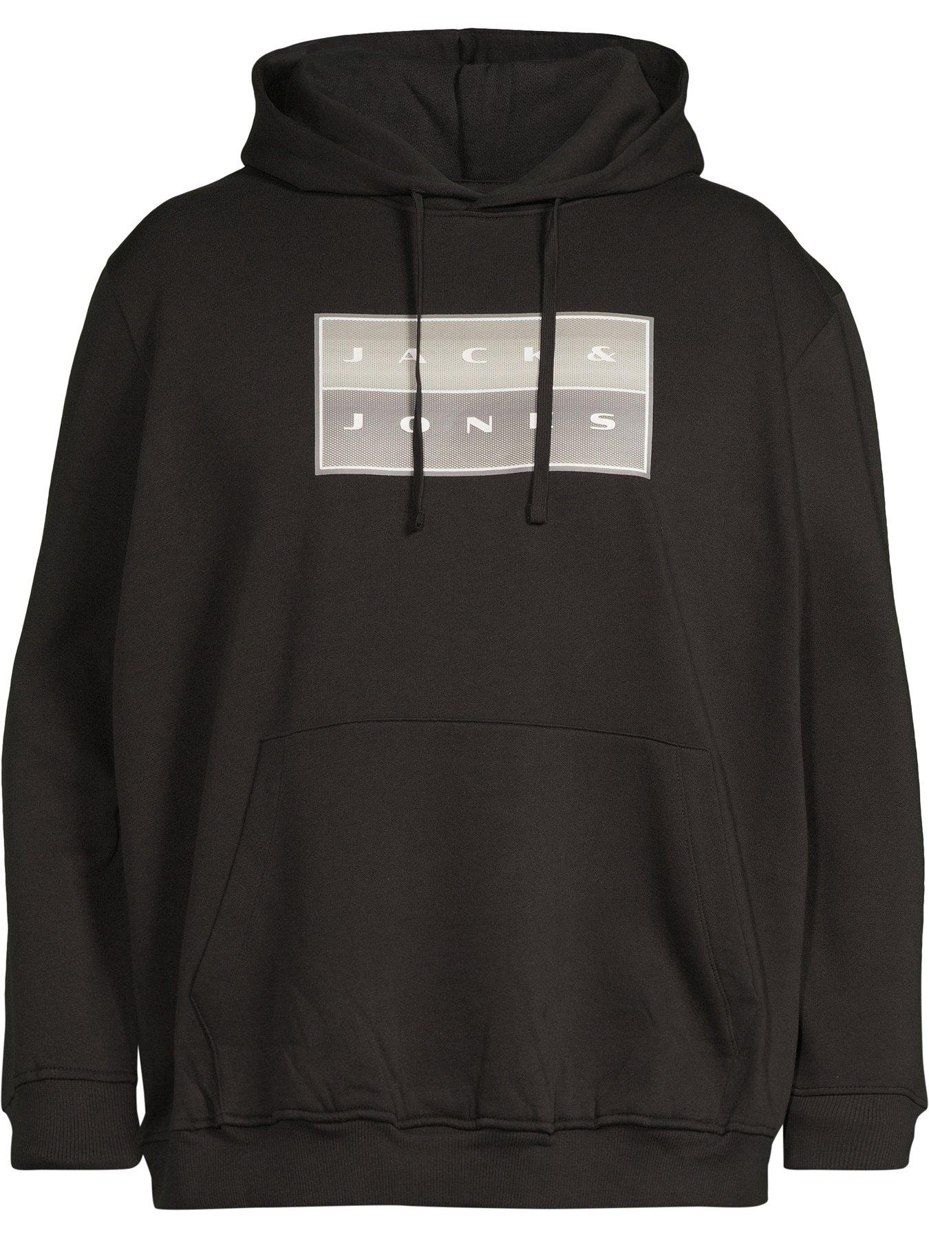 Image 5 of 5 of Jack & Jones Plus Fusion Box Hoodie - Black