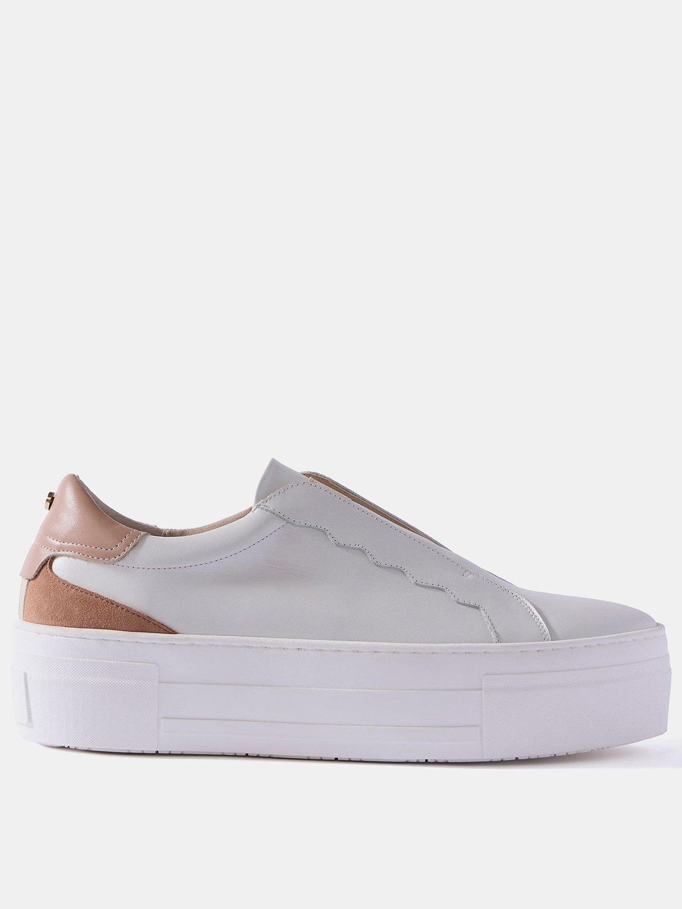 Image 1 of 5 of Mint Velvet Ellie Ivory Platform Trainer