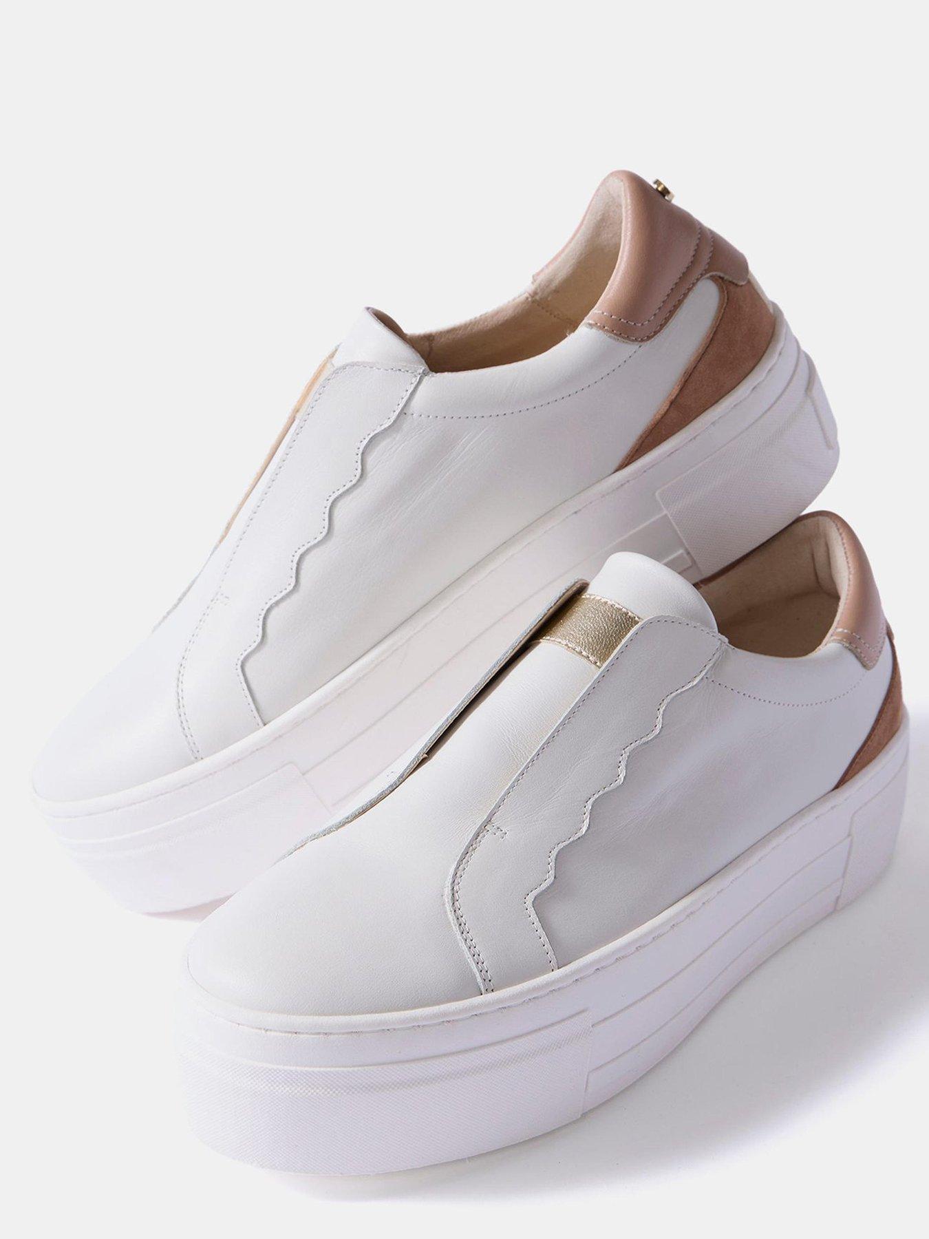 Image 3 of 5 of Mint Velvet Ellie Ivory Platform Trainer