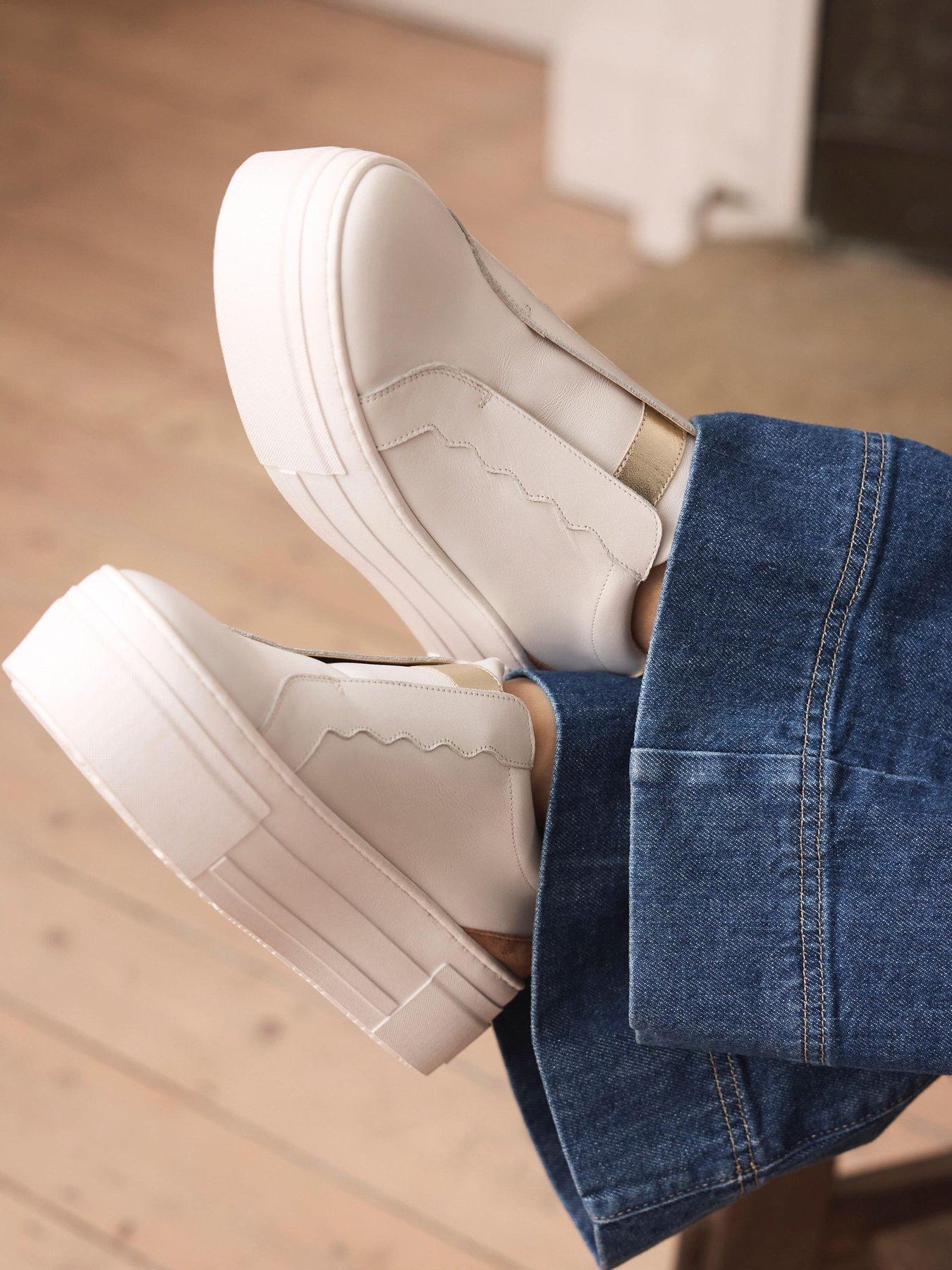 Image 5 of 5 of Mint Velvet Ellie Ivory Platform Trainer