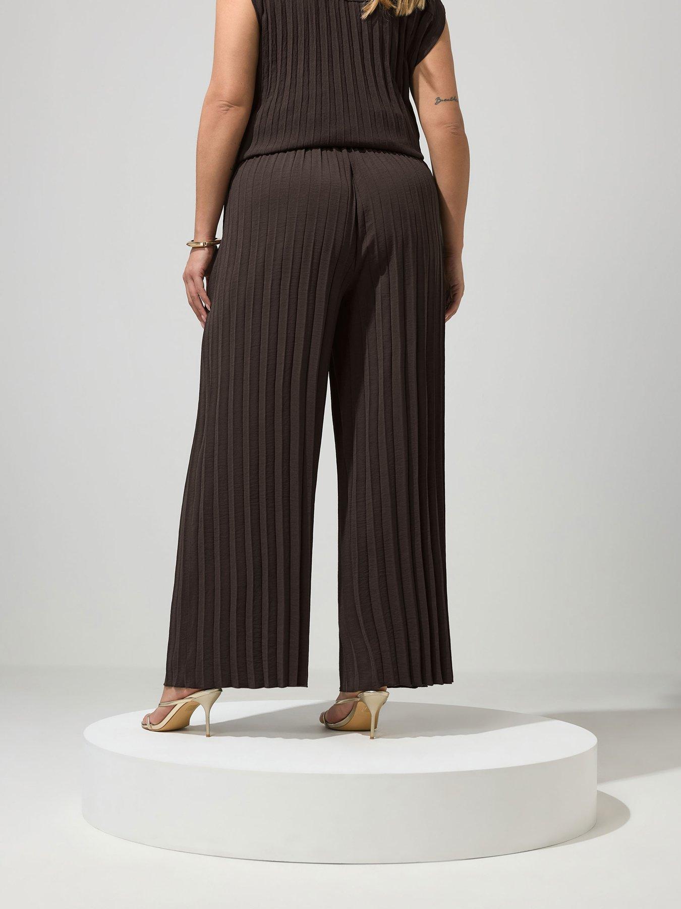 Image 2 of 4 of Yours Curve Pleat Detail Trousers