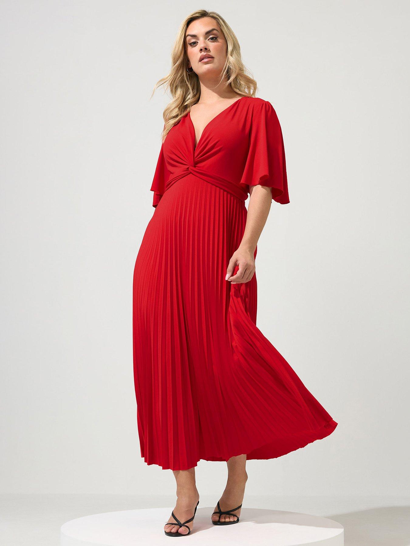 Yours Curve Knot Detail Angel Sleeve Maxi Dress