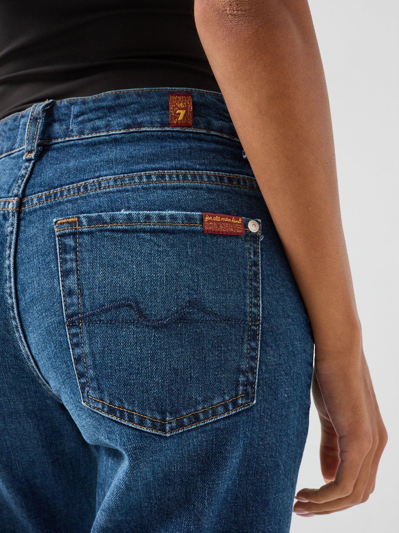 Image 6 of 6 of 7 FOR ALL MANKIND Comfort Calie Straight Jeans - Indiglow Blue
