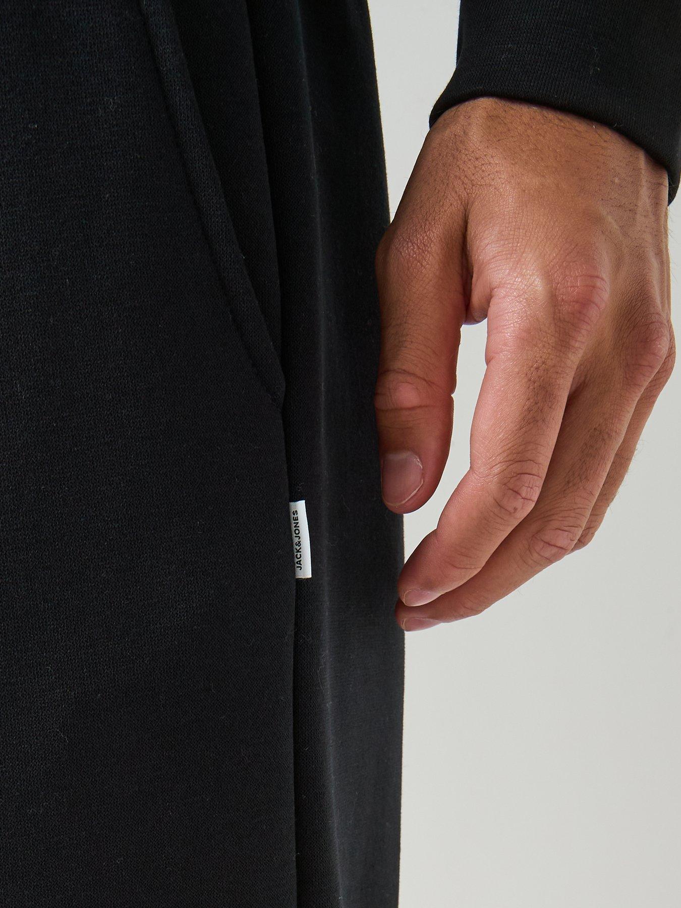 Image 4 of 6 of Jack & Jones Bill Bradley Straight Leg Joggers - Black