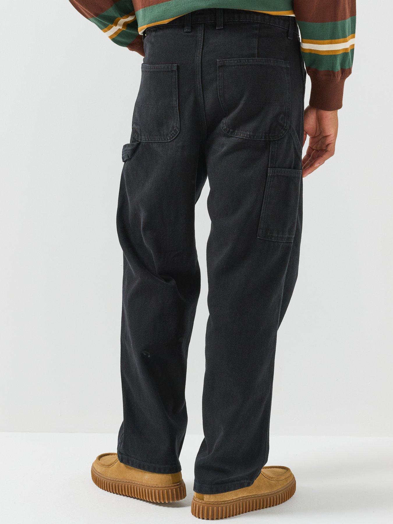 Image 2 of 6 of Jack & Jones Alex Carpenter Loose Fit Jeans - Black