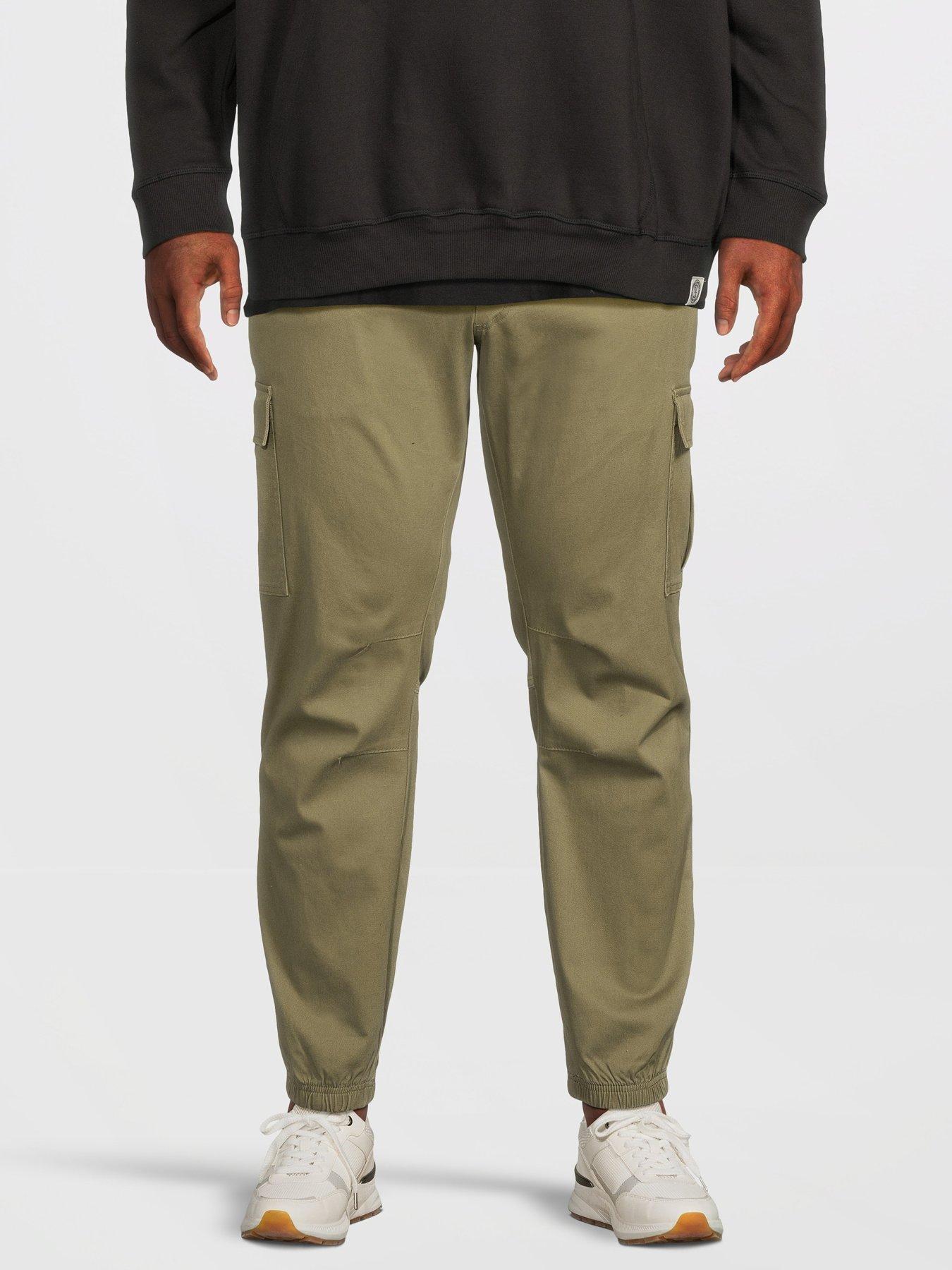 Jack & Jones Plus Kane Dylan Cuffed Cargo Pants - Dark Green