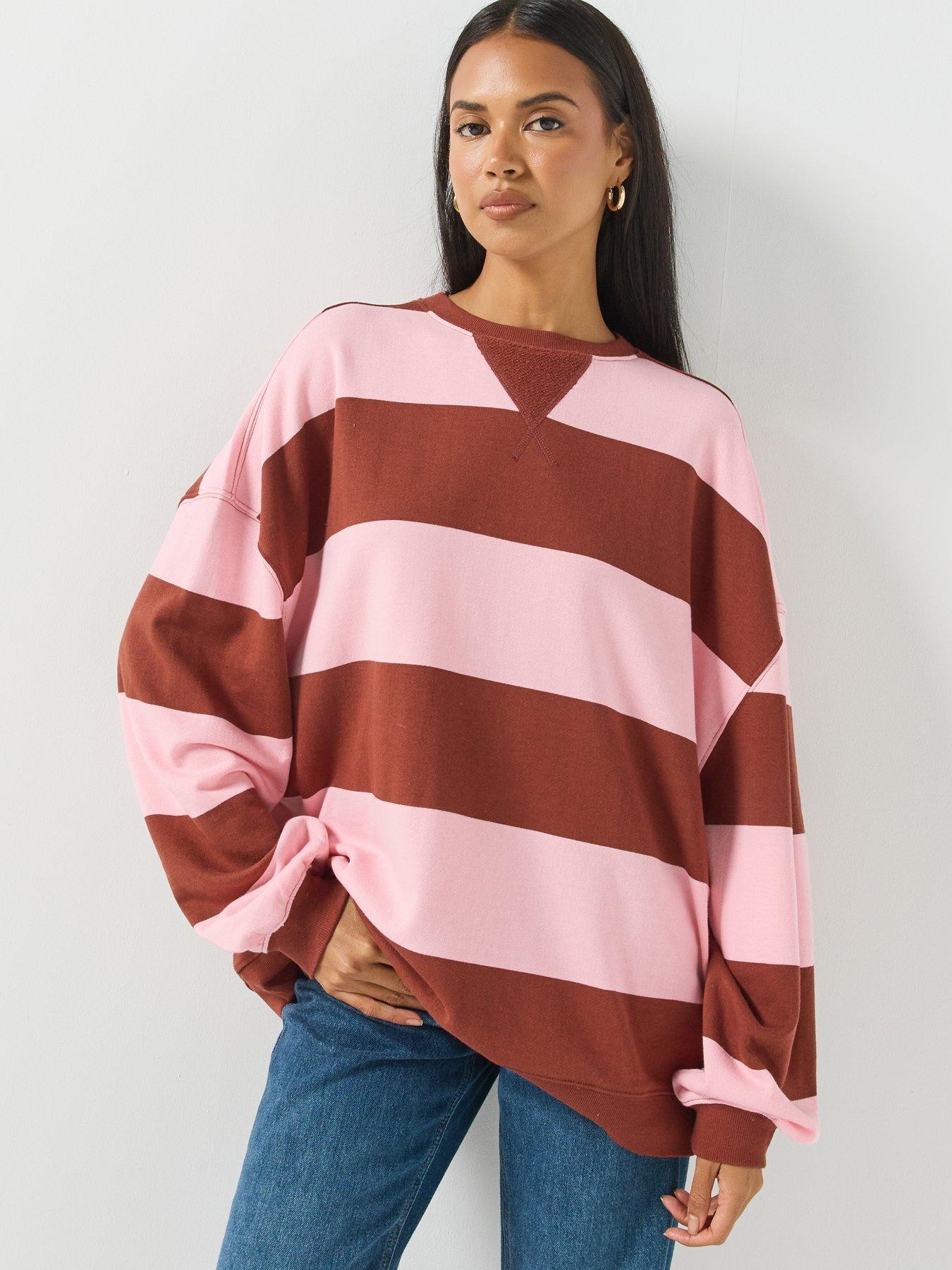 FREE PEOPLE Classic Stripe Wide Crew Sweat