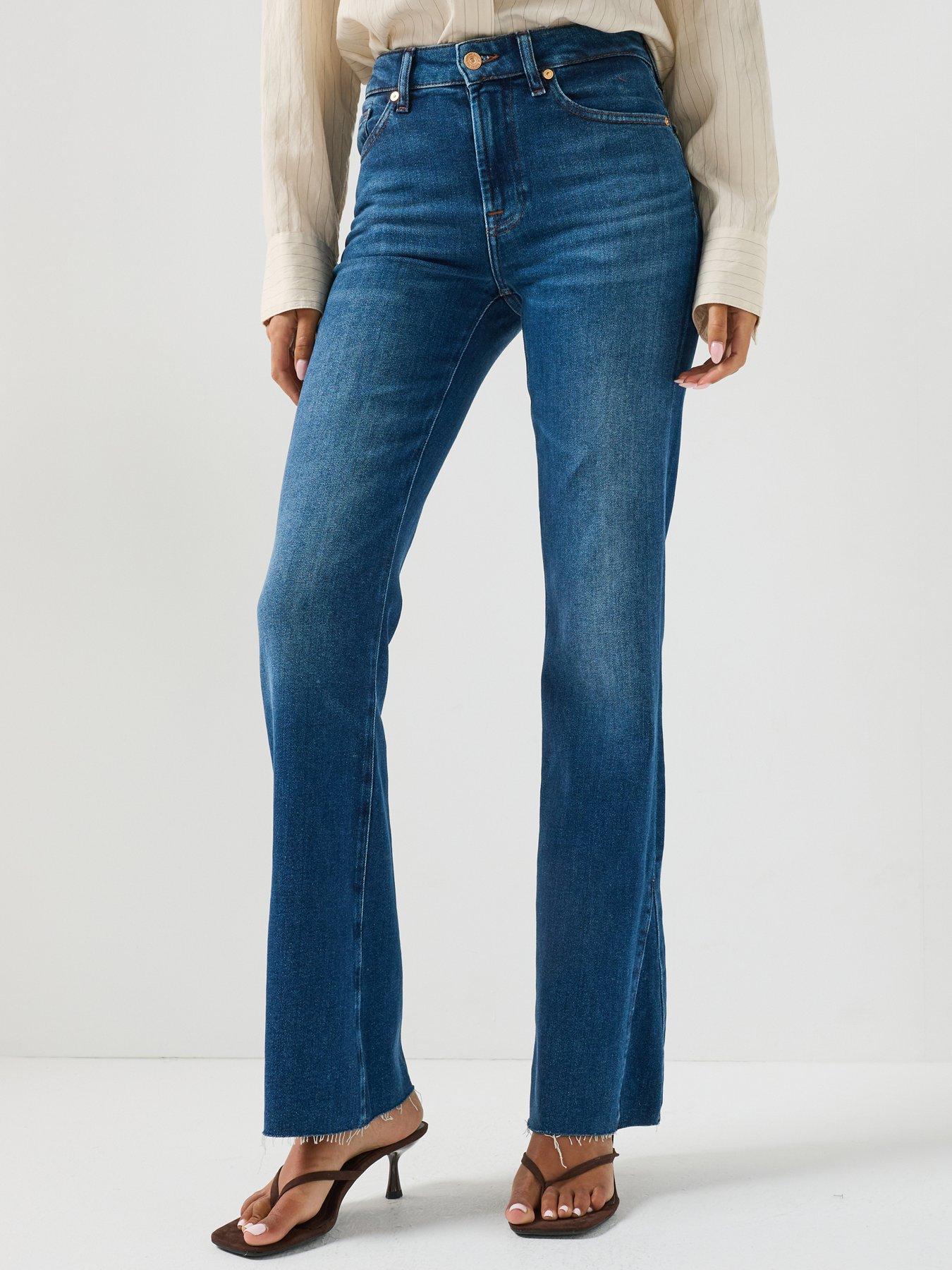 Image 1 of 6 of 7 FOR ALL MANKIND Slim Illusion The Leggy Bootcut Jeans - Current Blue