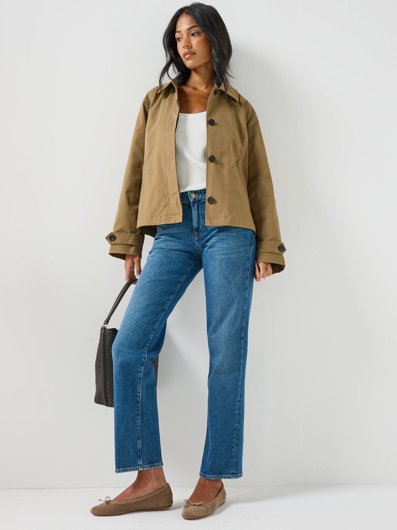 Image 4 of 6 of 7 FOR ALL MANKIND Calie Straight Jeans - Blue