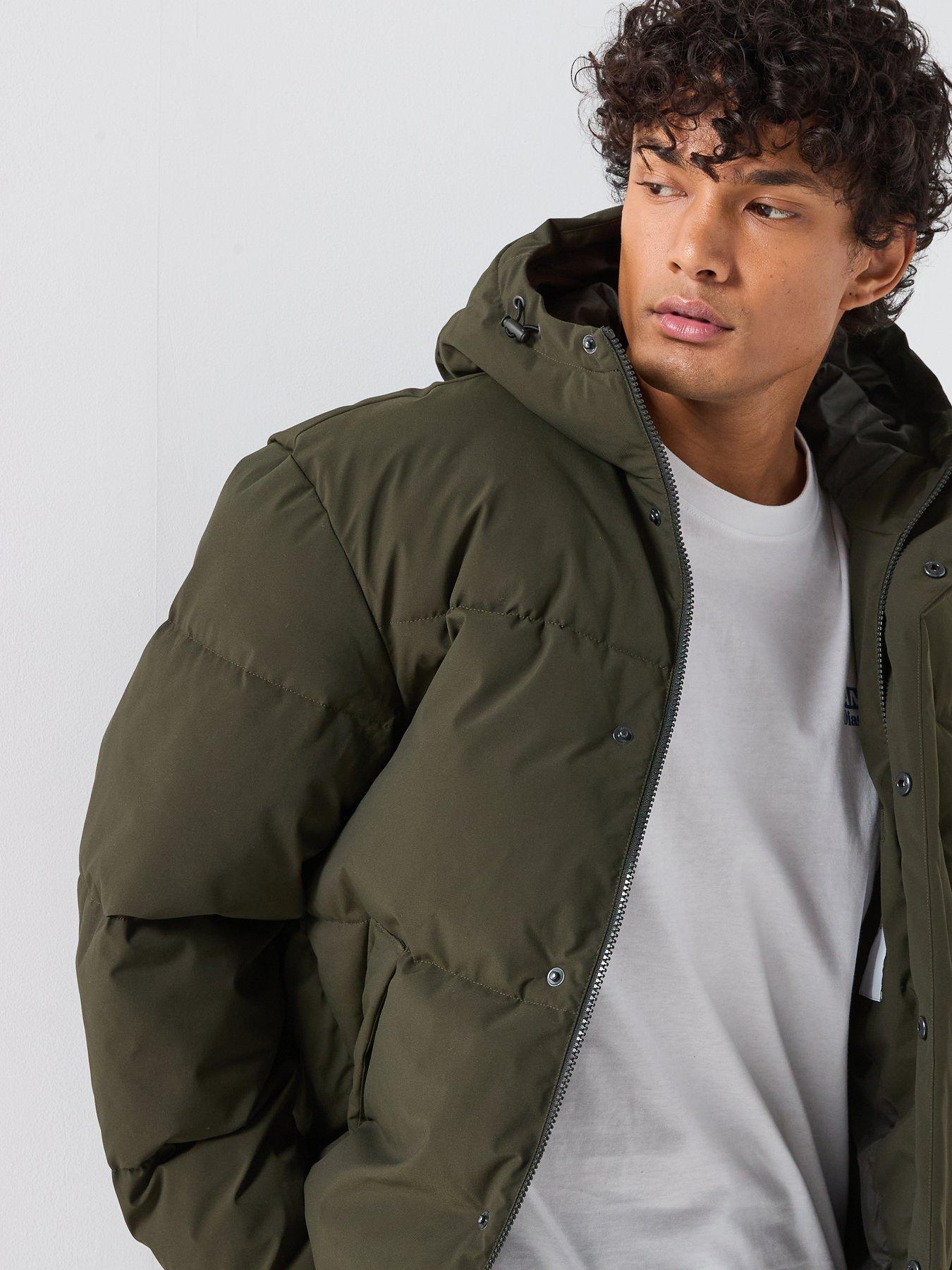 Image 4 of 6 of Jack & Jones Men's Soho Hooded Puffer Jacket - Khaki
