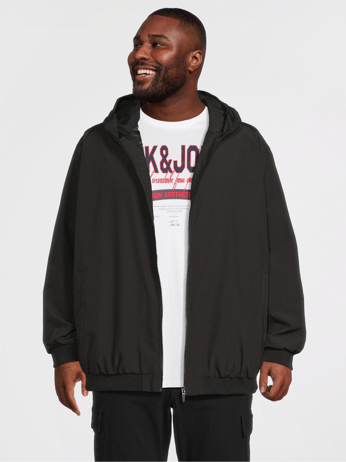 Jack & Jones Plus Charge Lightweight Hooded - Black