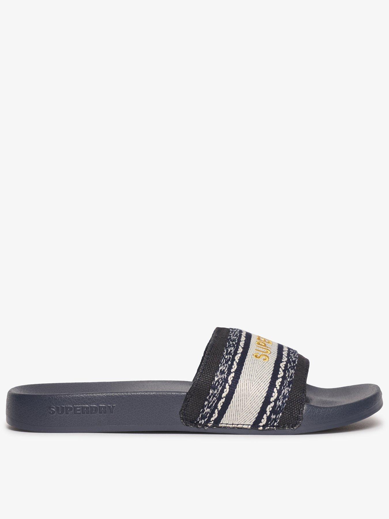 Superdry Webbing Vegan Pool Slide - Navy