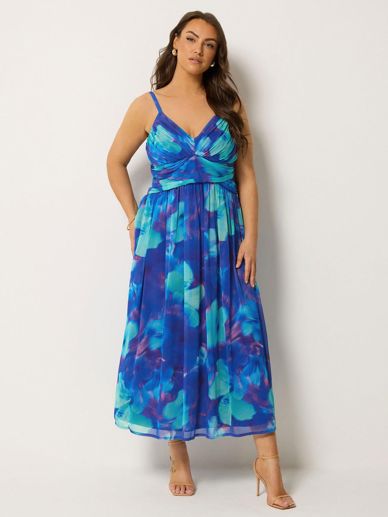 Yours Curve Floral Chiffon Maxi Dress