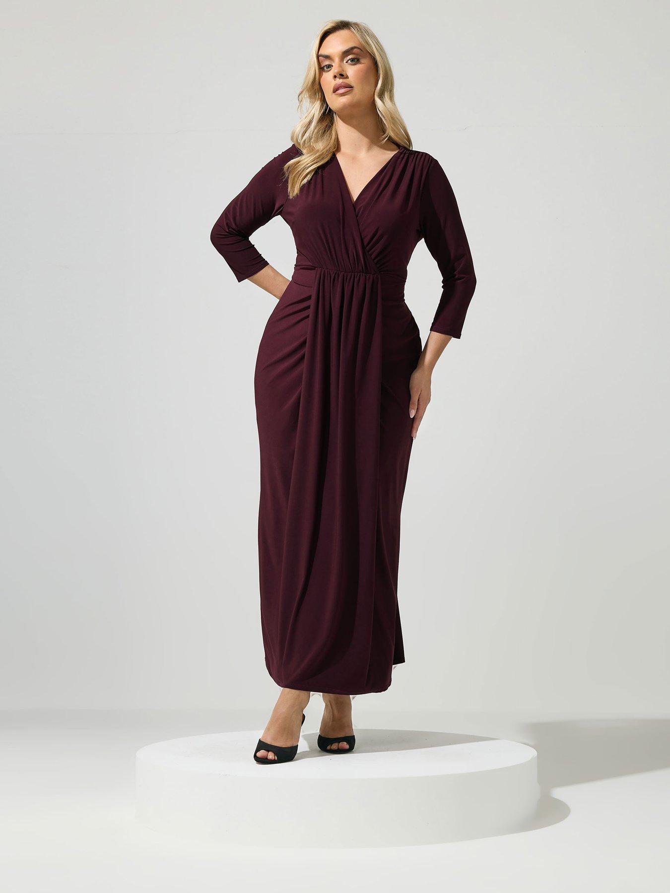 Yours Curve Drape Wrap Dress
