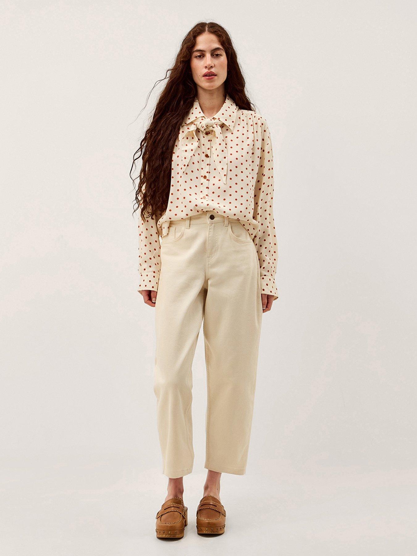 Image 3 of 6 of Monsoon Esme Spot Top - Cream