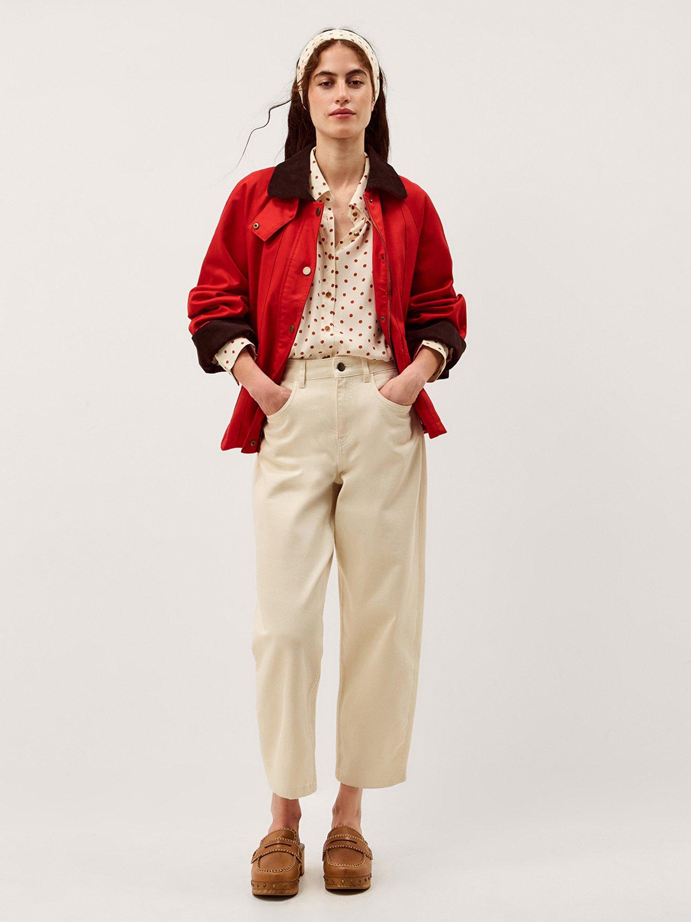 Image 4 of 6 of Monsoon Esme Spot Top - Cream