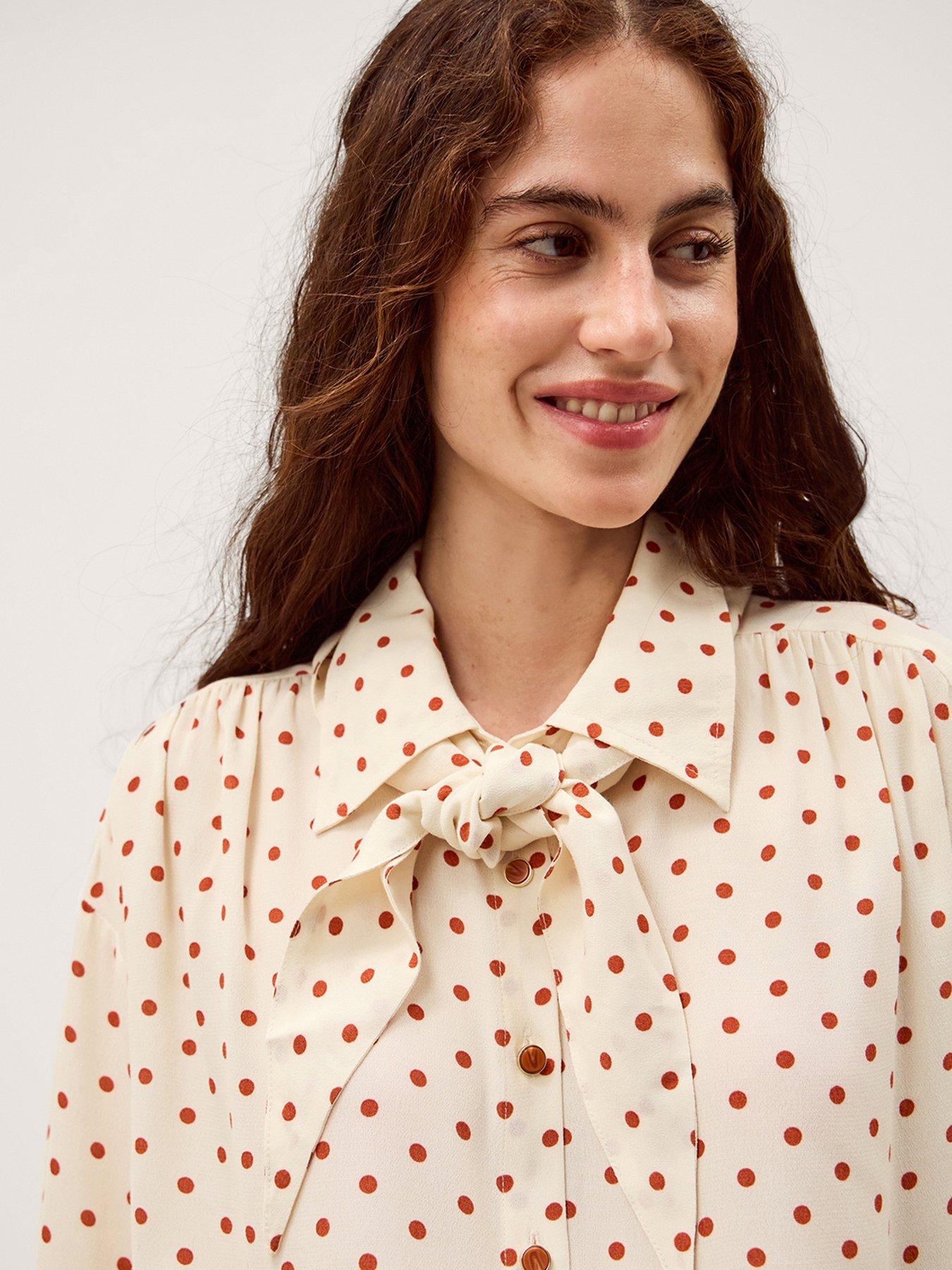 Image 5 of 6 of Monsoon Esme Spot Top - Cream