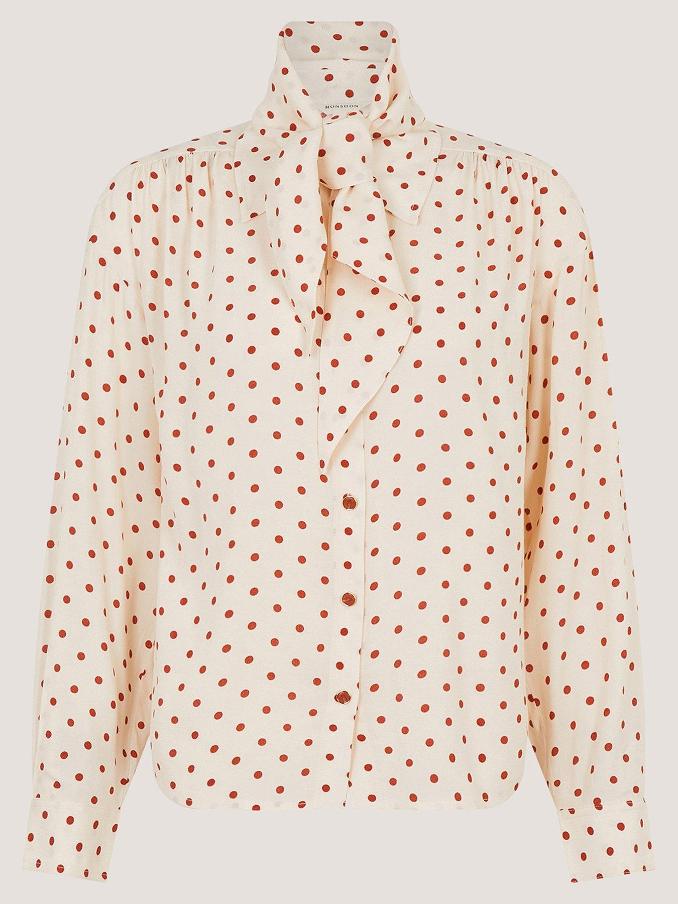 Image 6 of 6 of Monsoon Esme Spot Top - Cream