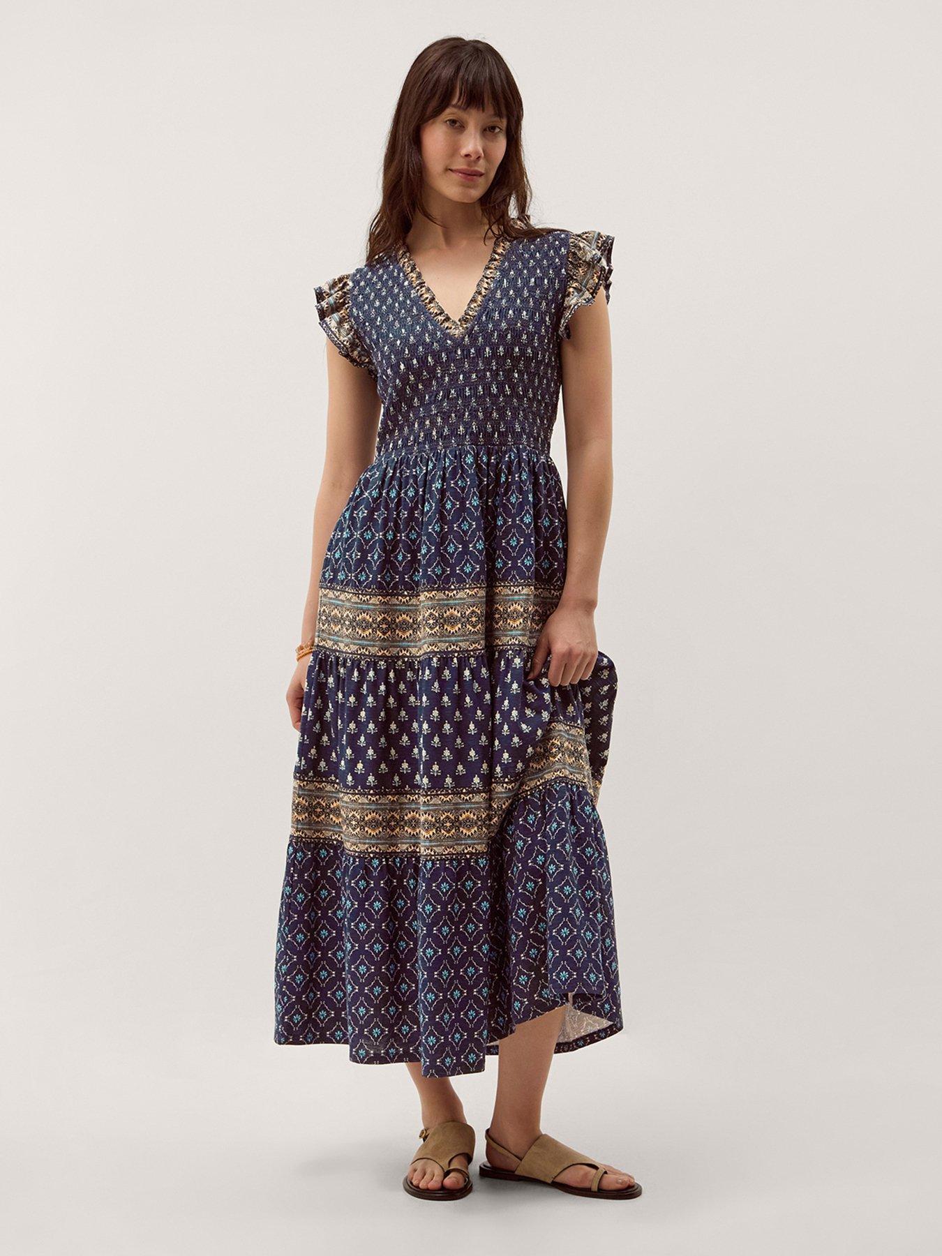Monsoon Amaya Jersey Maxi Dress - Blue