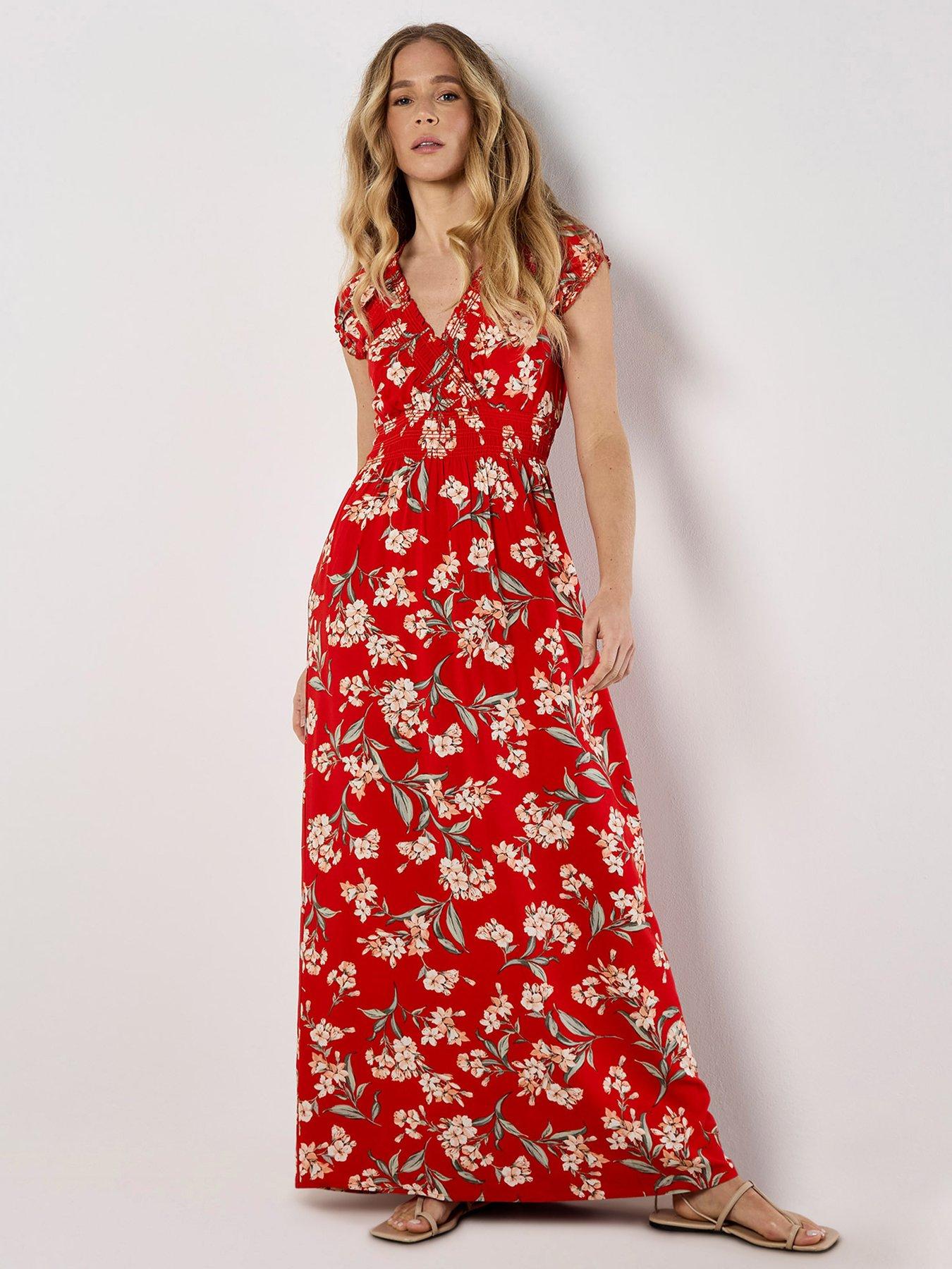 Apricot Flowing Jasmine V/nk Maxi Drs