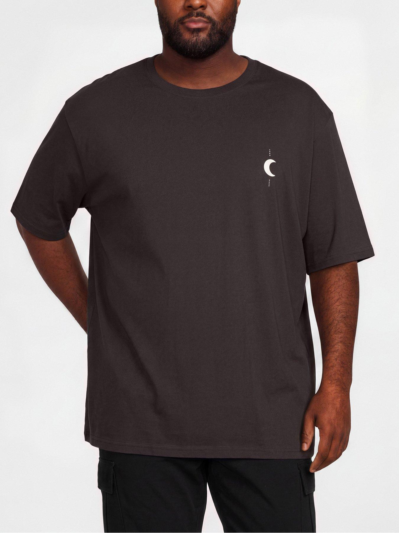 Jack & Jones Men's Plus Size Astro Graphic Back Print T-Shirt, Black, Size 2Xl, Men