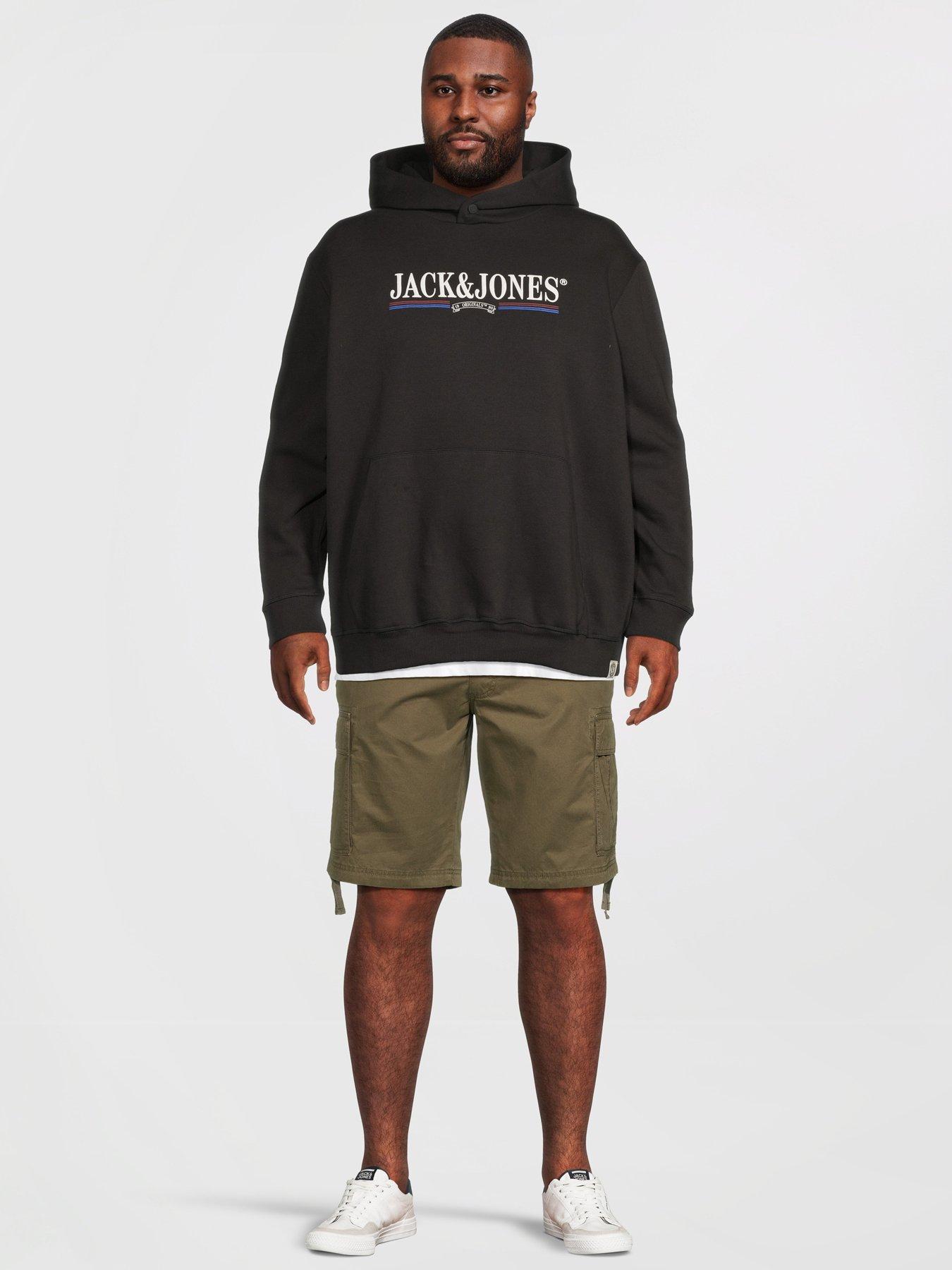 Image 3 of 5 of Jack & Jones Plus Frederiksberg Graphic Hoodie - Black