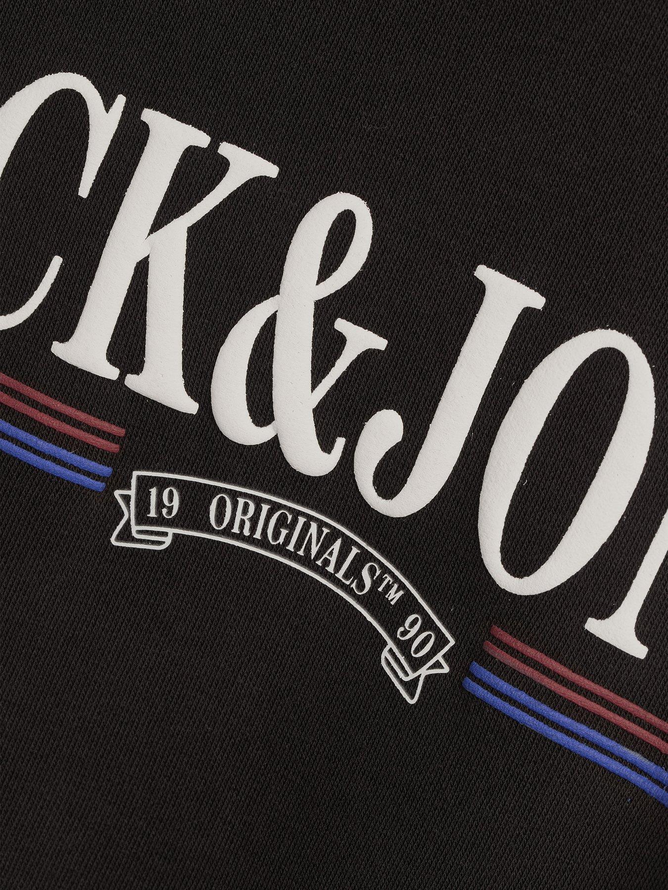 Image 4 of 5 of Jack & Jones Plus Frederiksberg Graphic Hoodie - Black