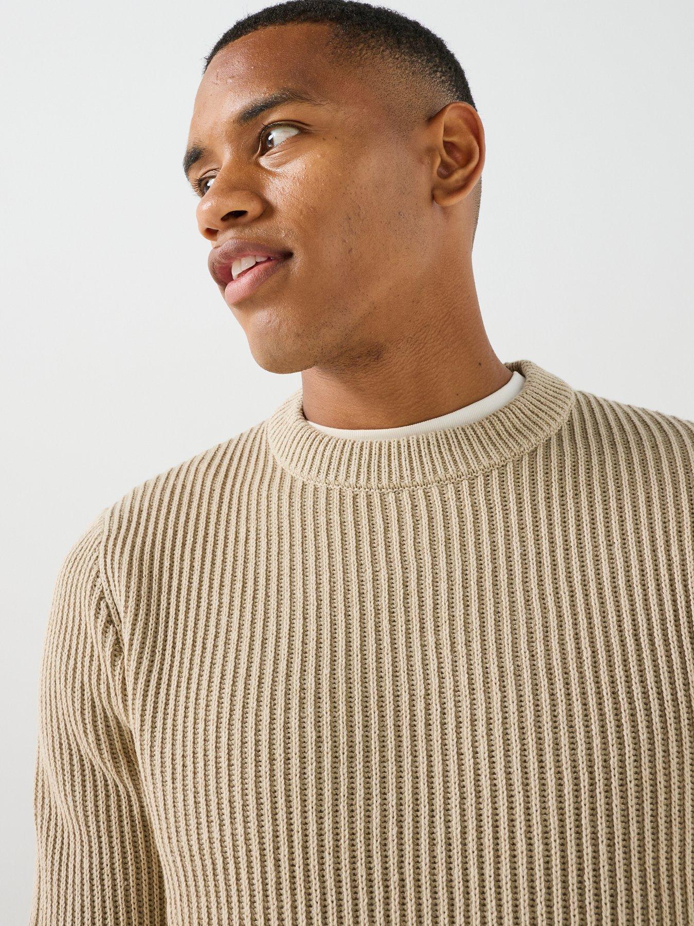 Image 4 of 5 of Jack & Jones Dover Crew Neck Knitted Jumper - Cream