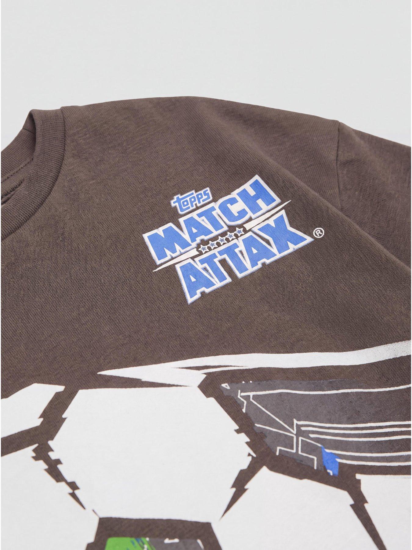 Image 3 of 4 of The Very Collection Boys Match Attax Football Graphic Pyjamas - Black