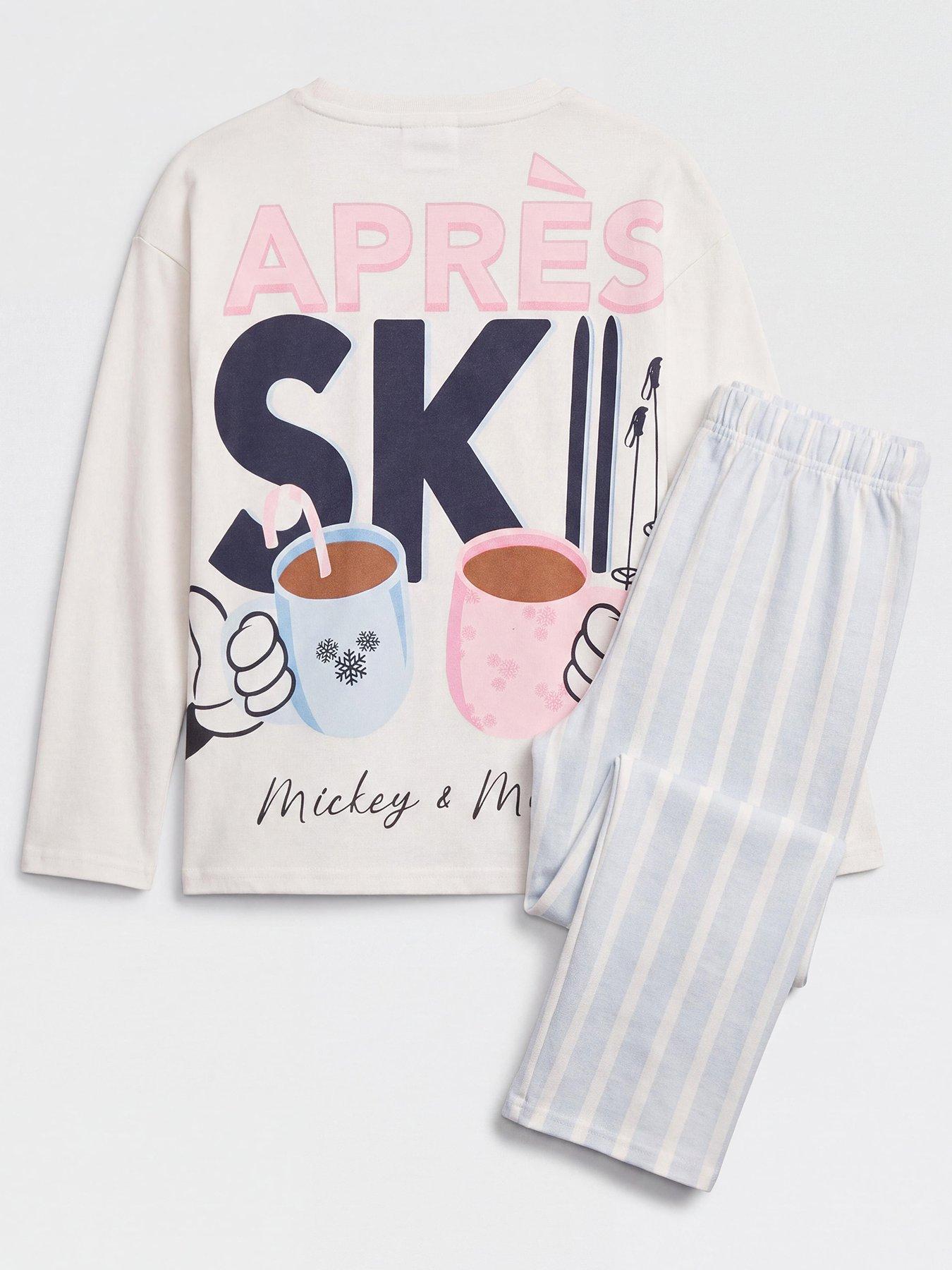 Image 2 of 5 of The Very Collection Girls Minnie Mouse Ski Club Long Sleeve Pyjamas - Blue