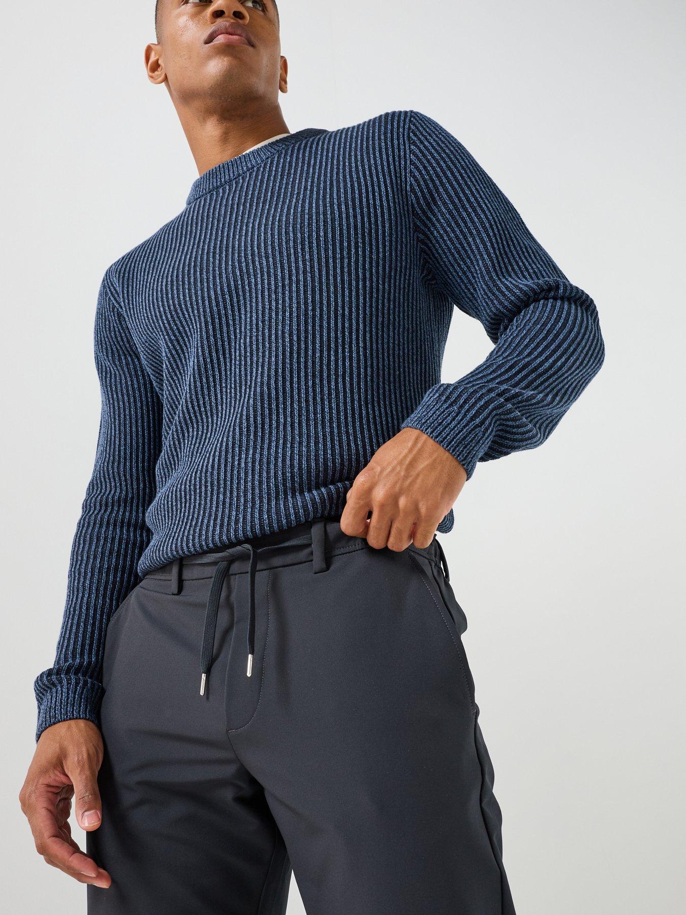 Image 4 of 4 of Jack & Jones Mens Stretch Drawcord Tapered Joggers - Dark Navy