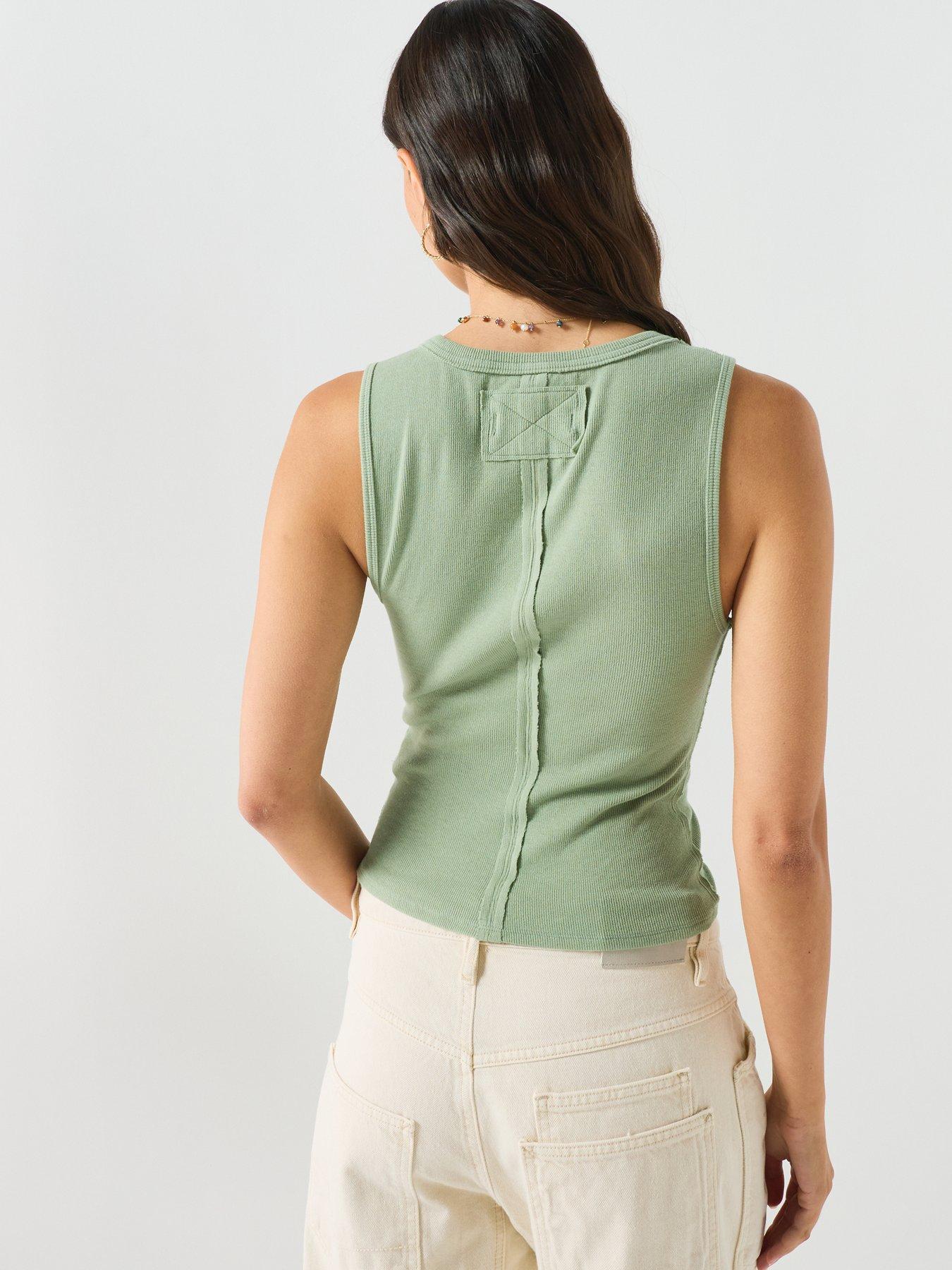Image 2 of 6 of FREE PEOPLE Jamie Henley Tank - Green