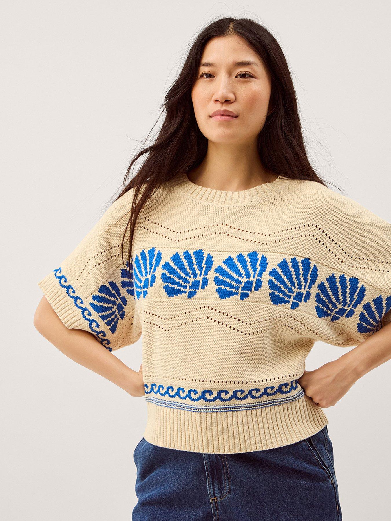 Image 1 of 5 of Monsoon Safi Shell Jumper - Cream