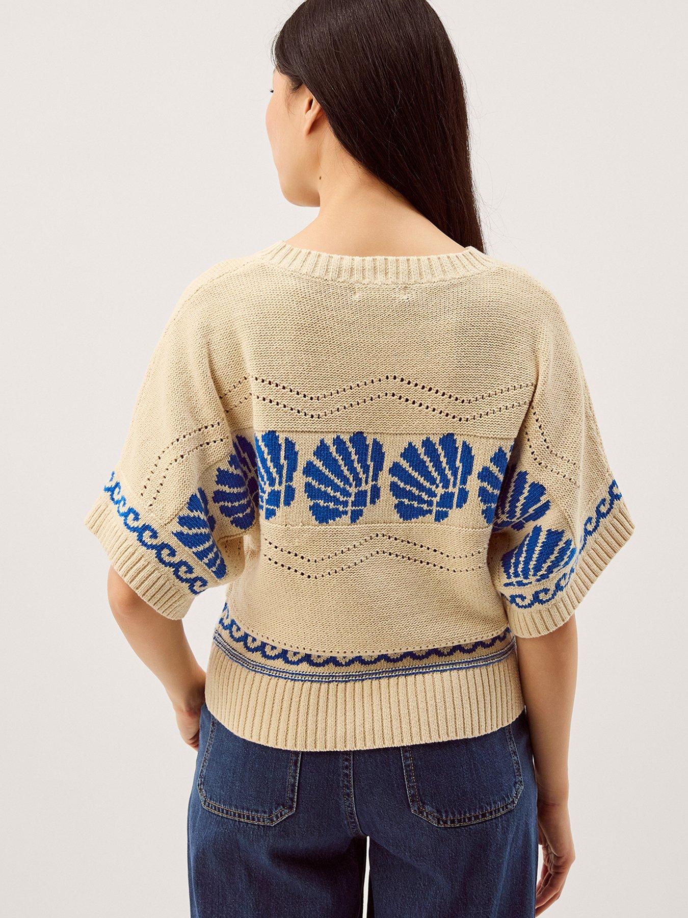 Image 2 of 5 of Monsoon Safi Shell Jumper - Cream